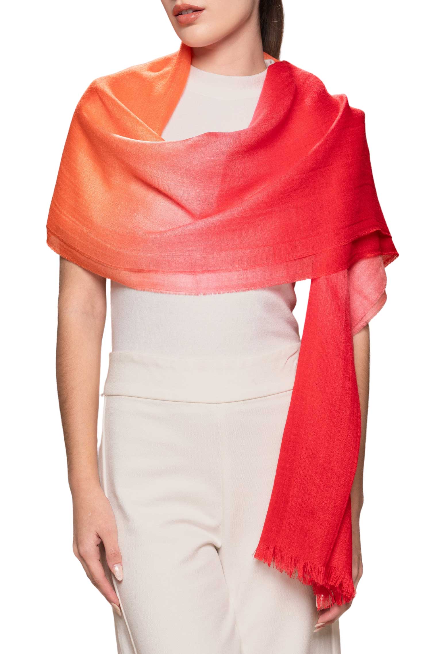 Stola AURA-orange/rot