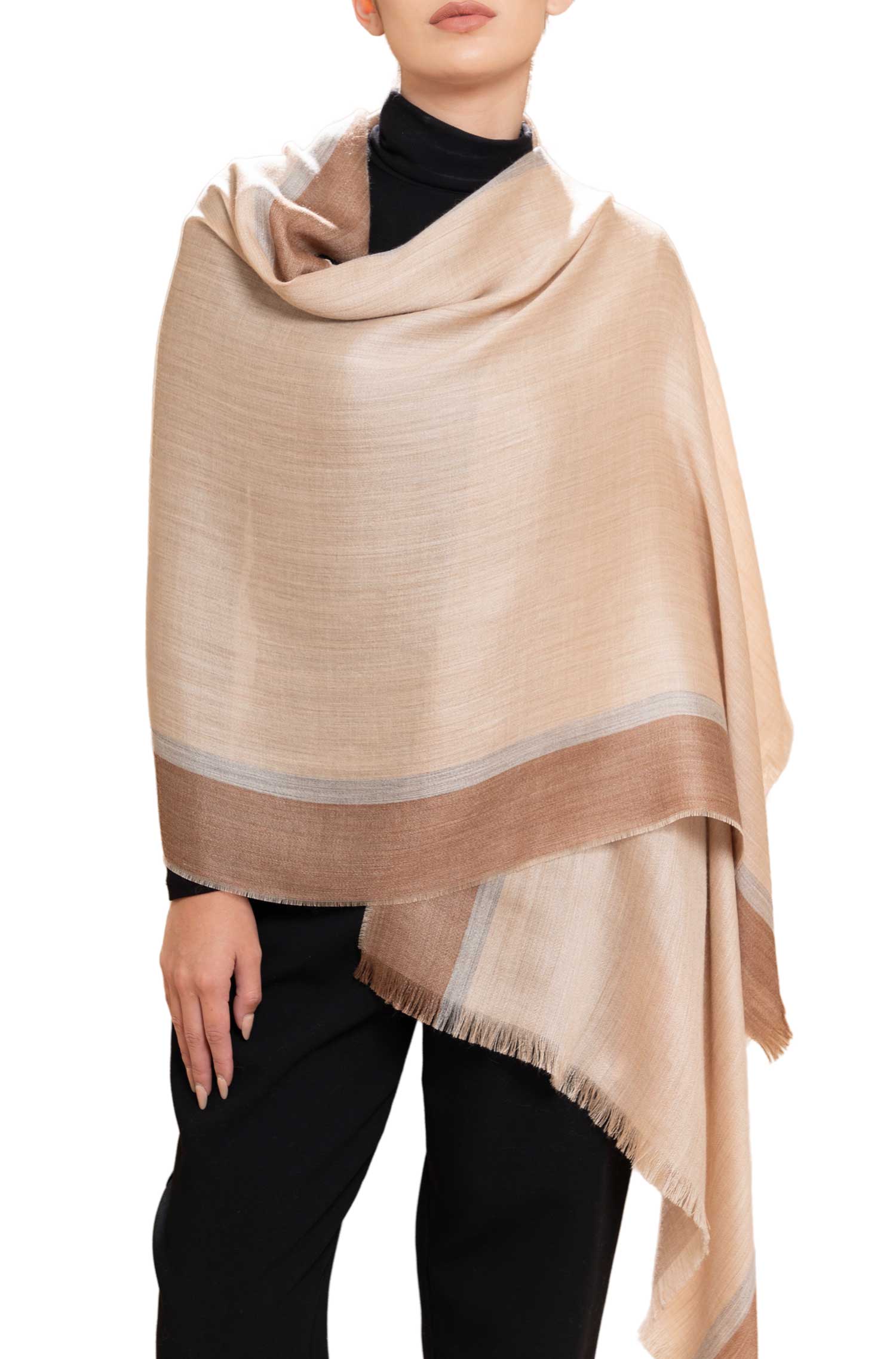 Stola RUMI-beige/haselnuss