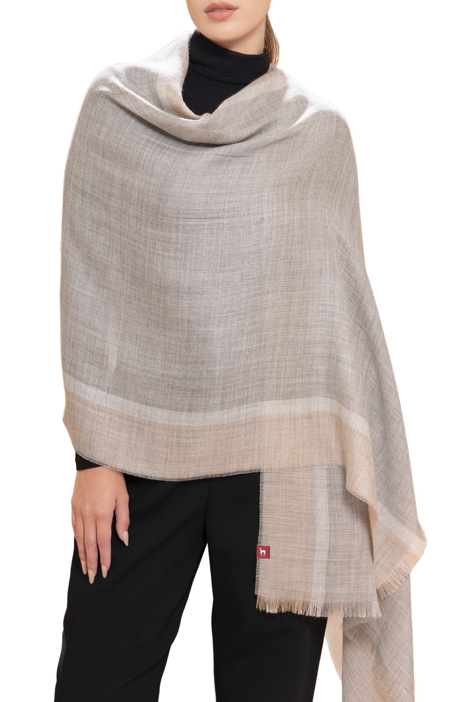 Stola RUMI-grau/beige