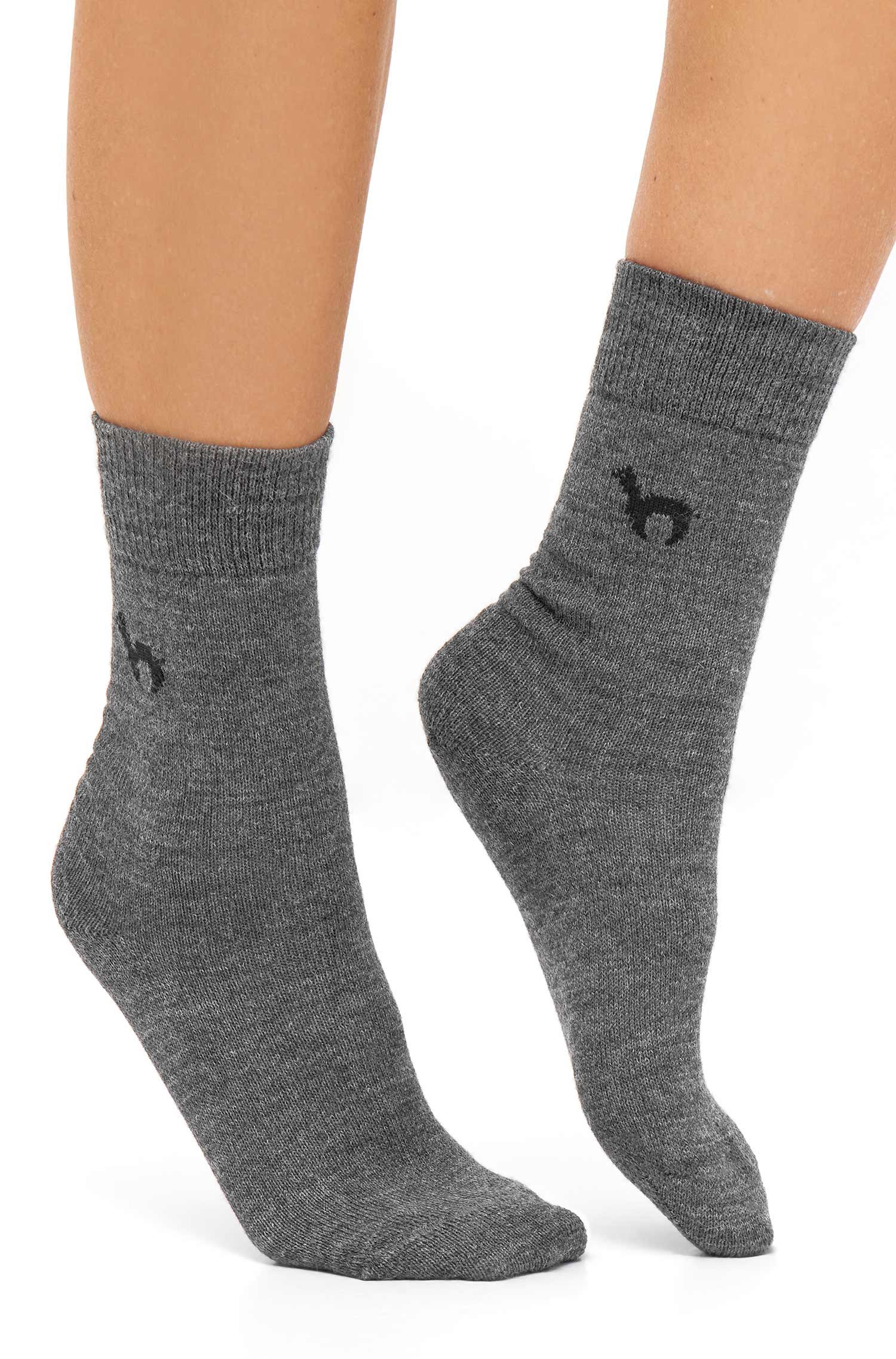 Alpaka Socken BUSINESS | 6er-Pack-grau