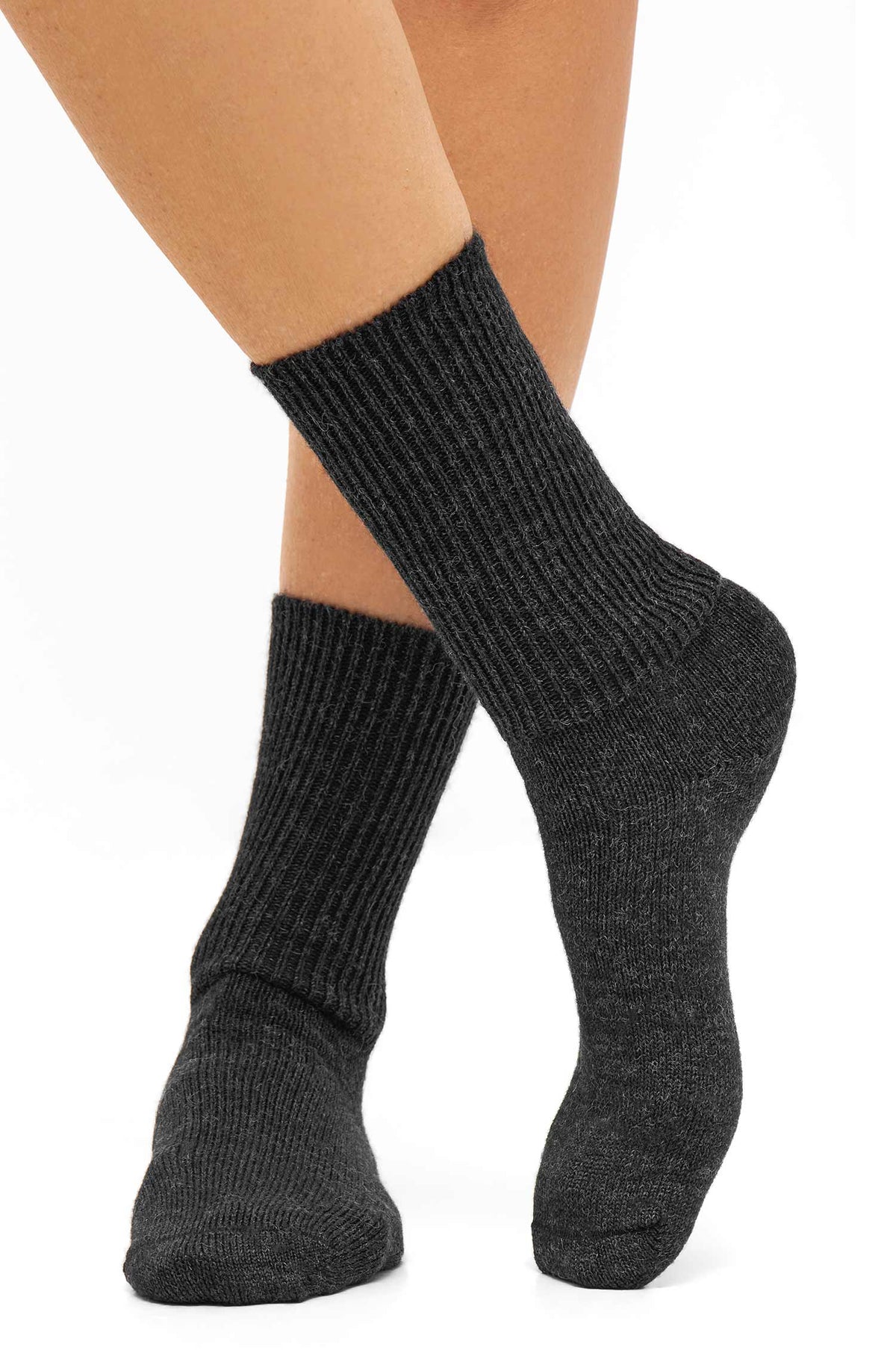 Alpaka Socken SOFT-dunkelgrau