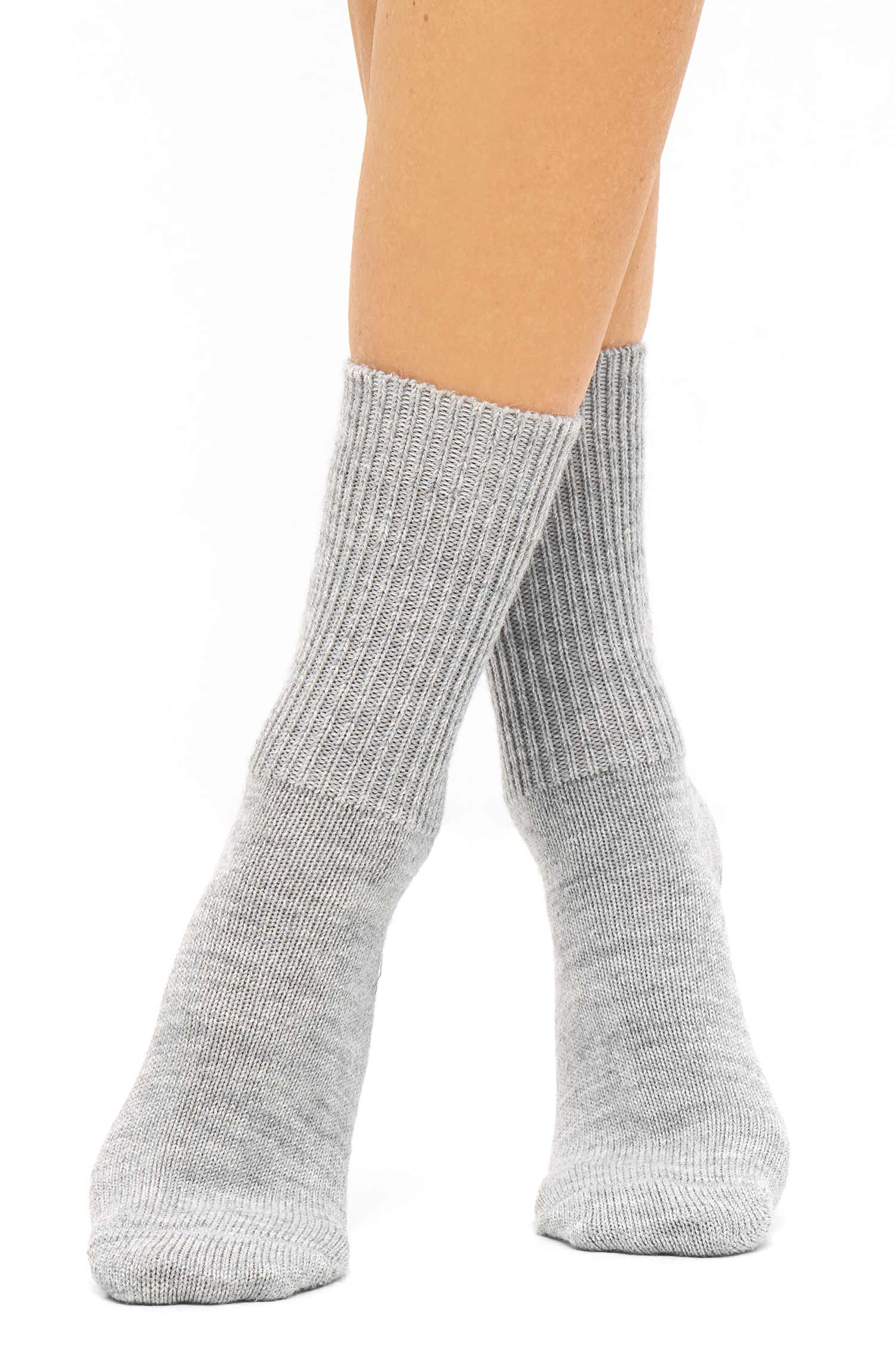 Alpaka Socken SOFT-silbergrau