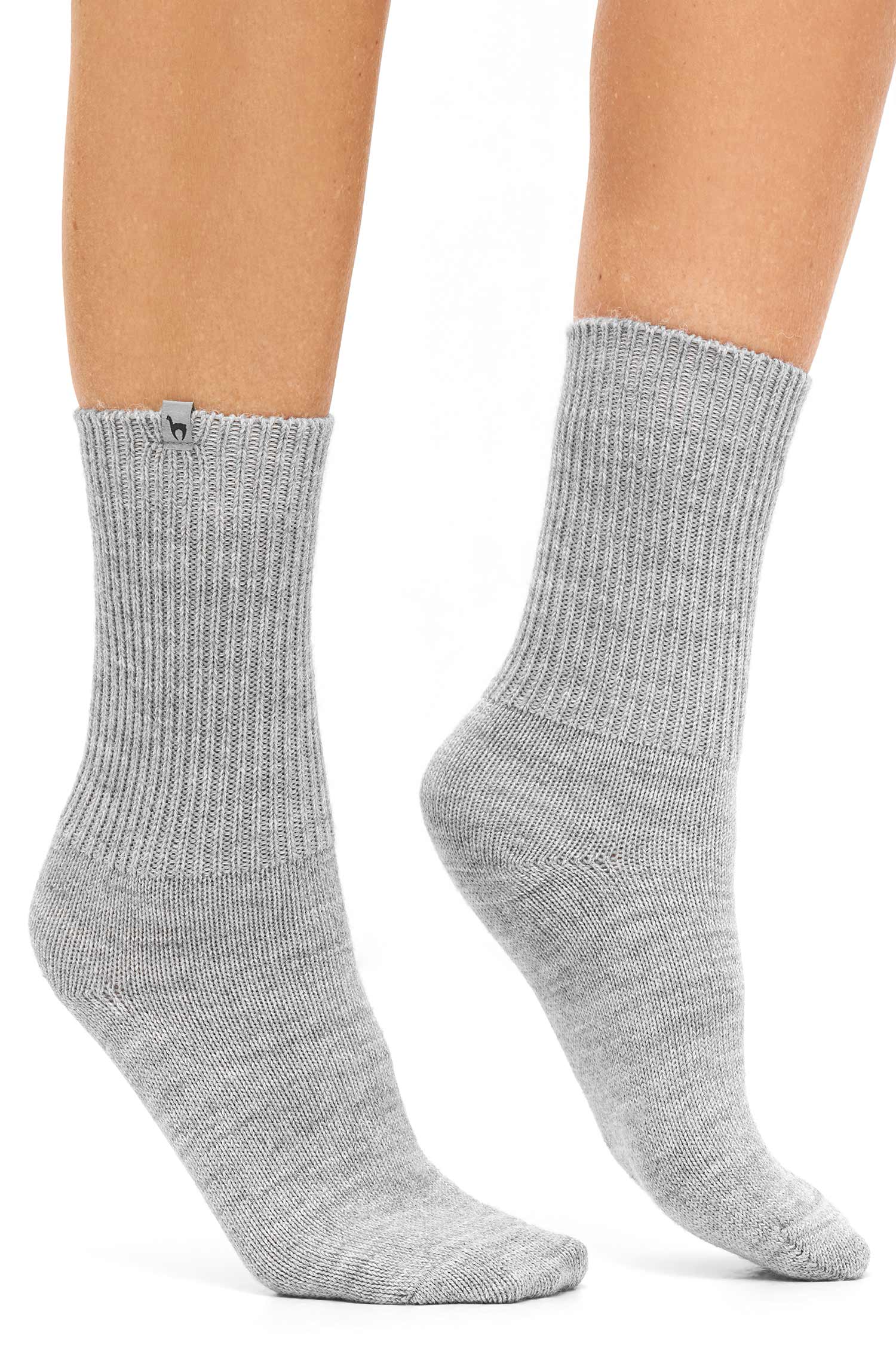 Alpaka Socken SOFT-silbergrau