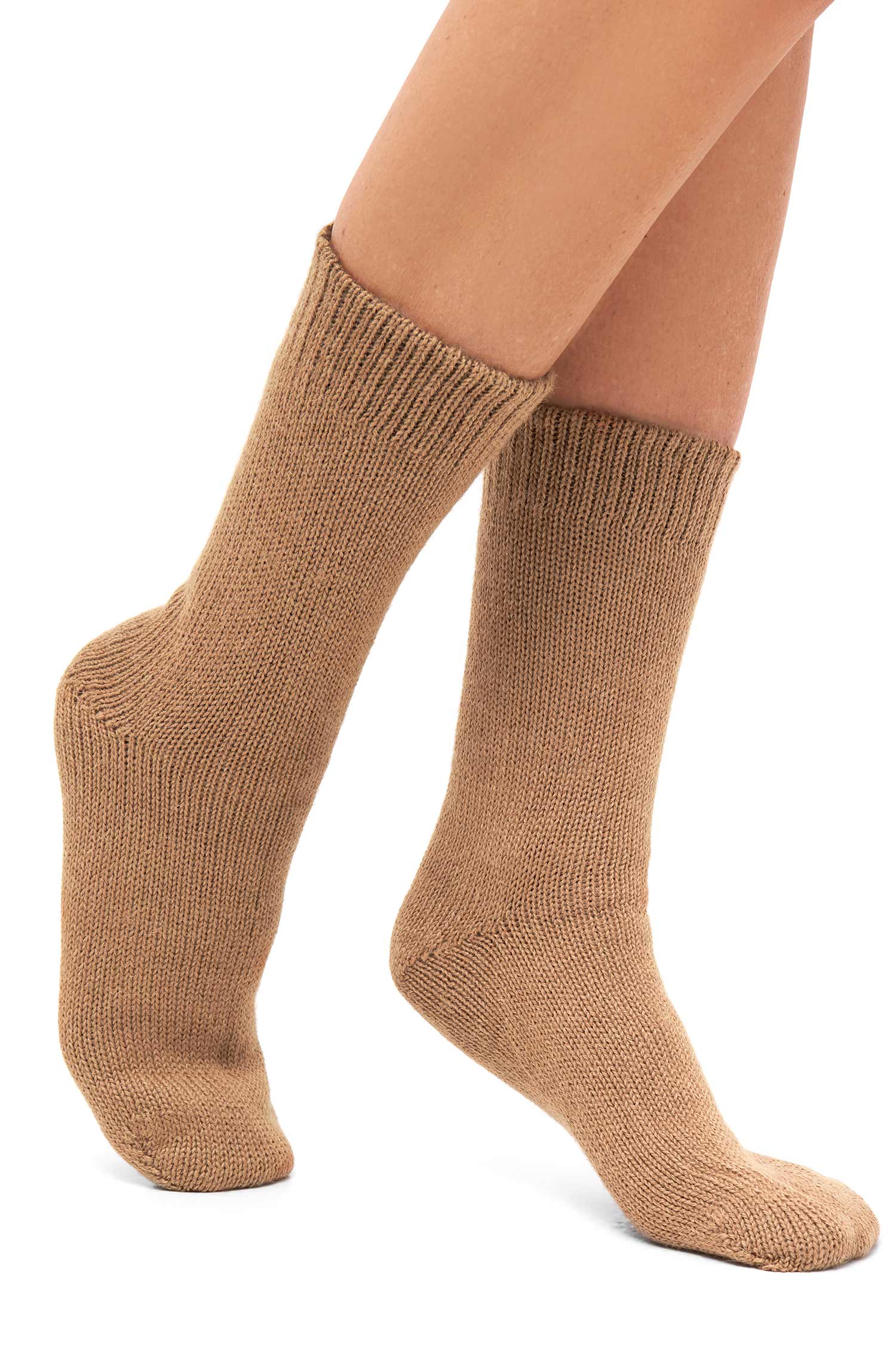 Alpaka Socken WENDE | wendbar-braun/kamel