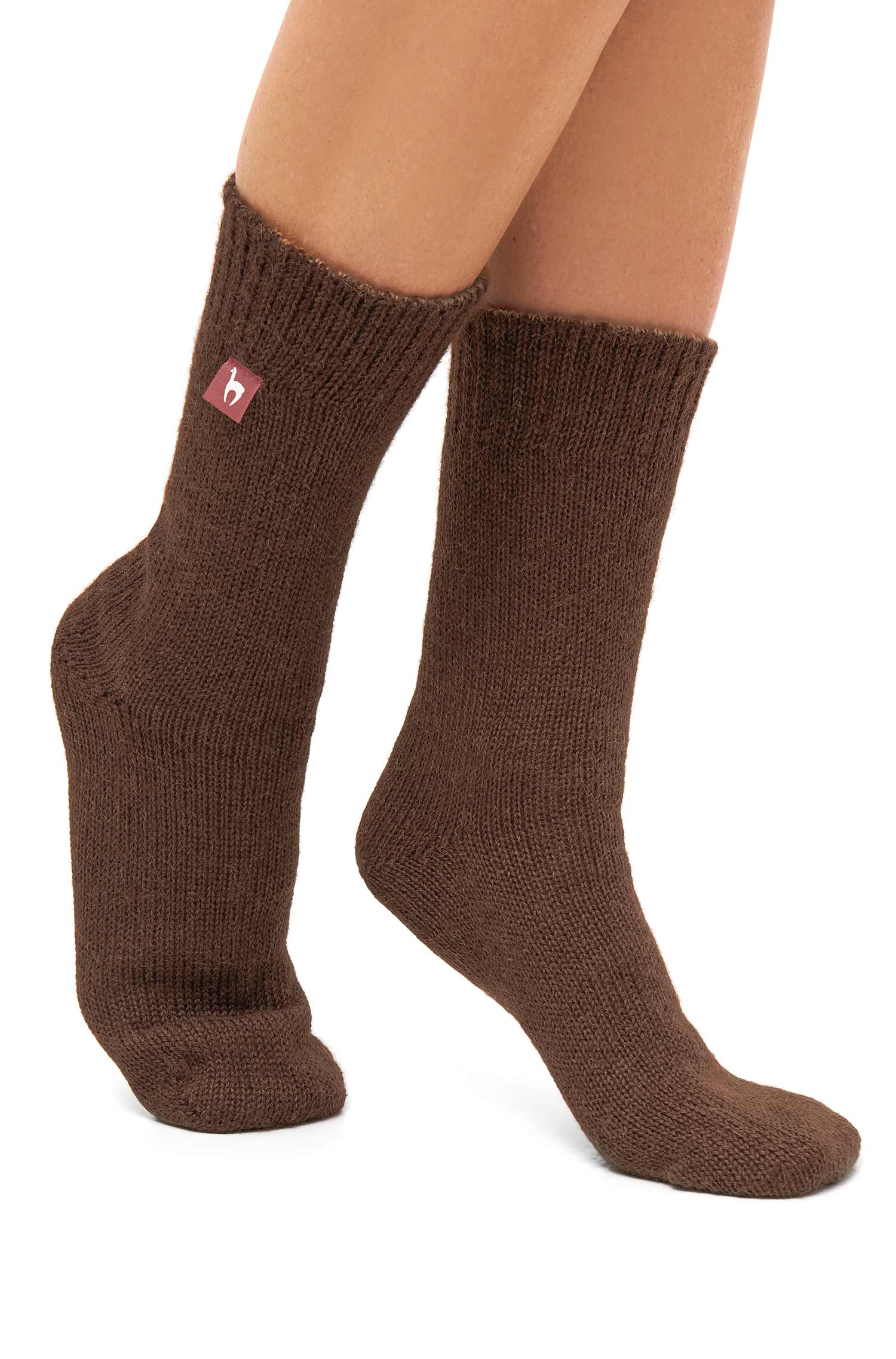 Alpaka Socken WENDE | wendbar-braun/kamel