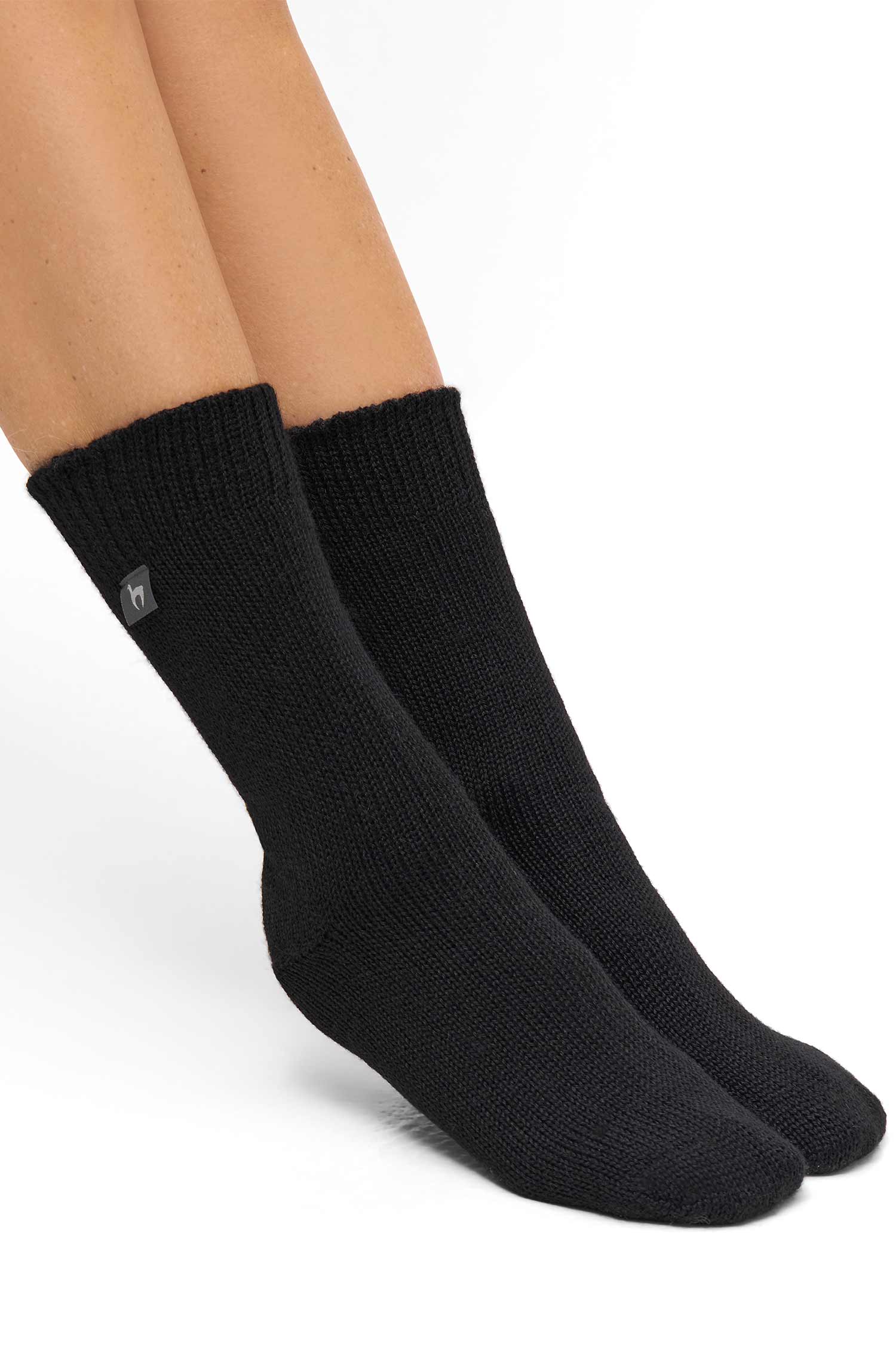 Alpaka Socken WENDE | wendbar-schwarz/grau