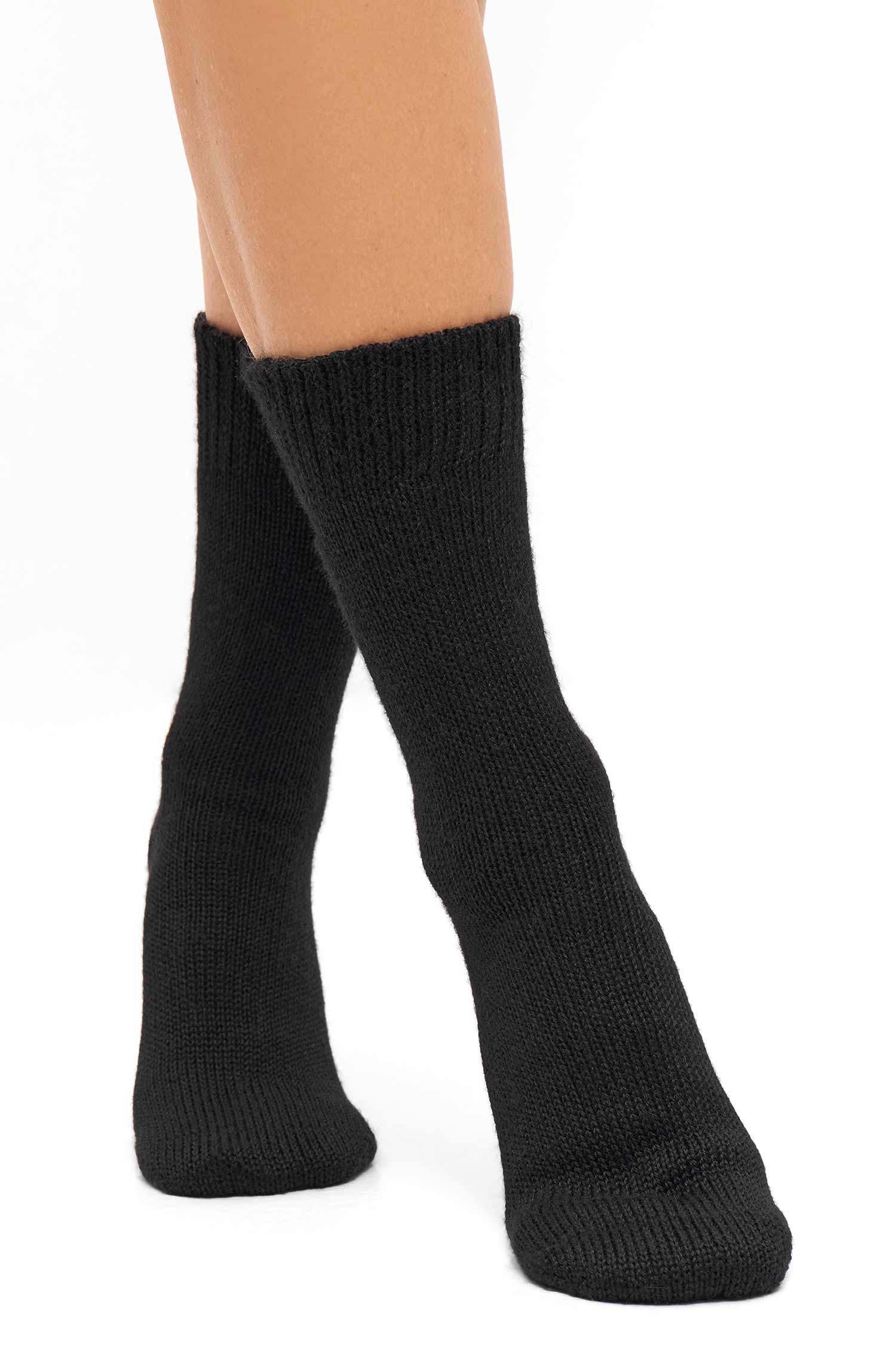 Alpaka Socken WENDE | wendbar-schwarz/grau