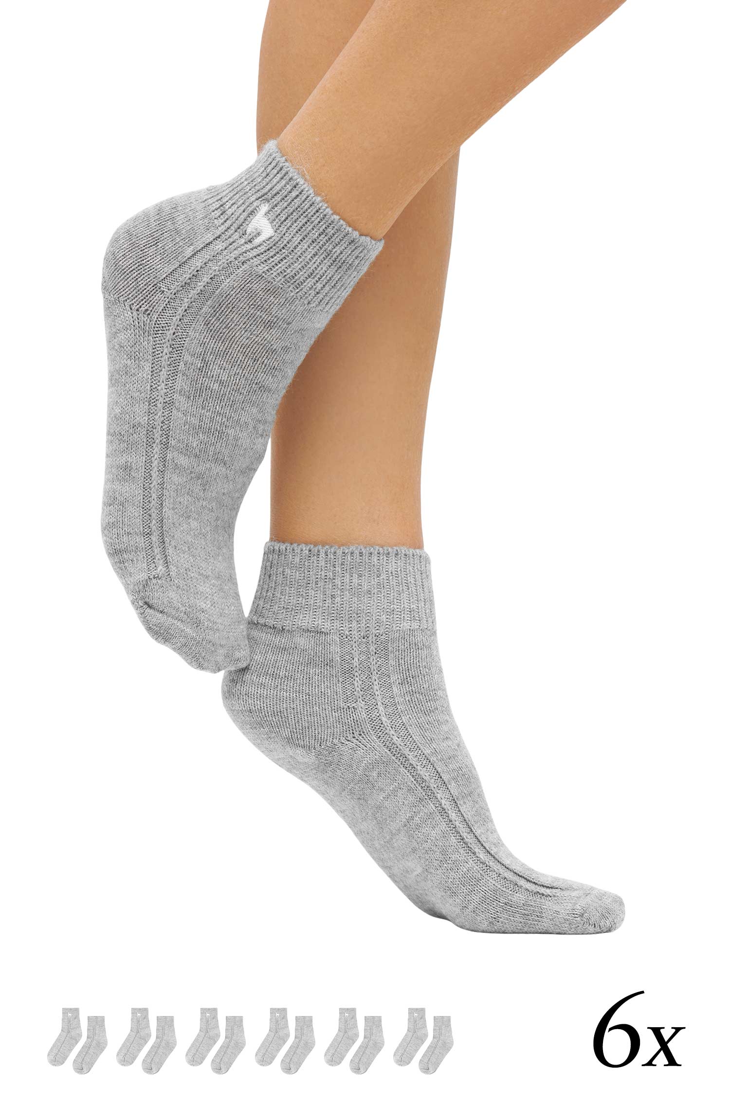 Alpaka Socken WOHLFÜHL | 6er-Pack-grau