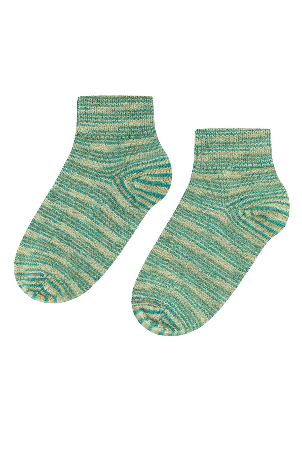 Alpaka Socken FREIZEIT-grün meliert