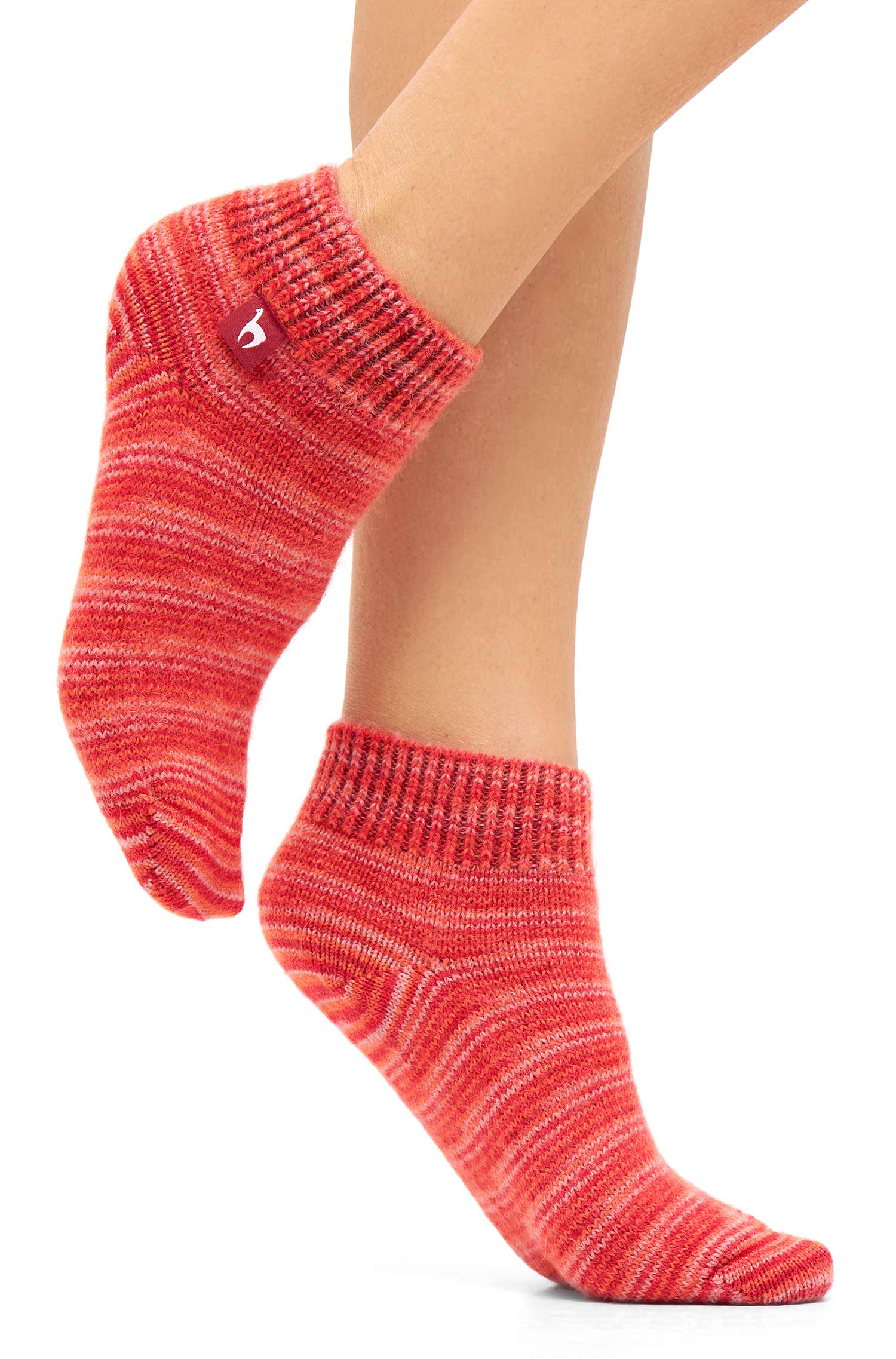 Alpaka Socken FREIZEIT-rot meliert