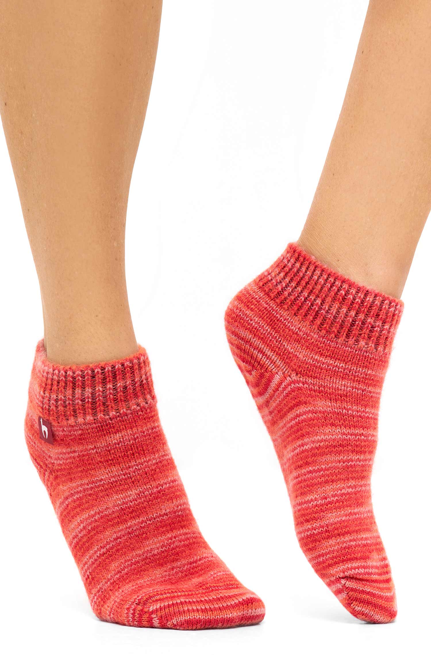 Alpaka Socken FREIZEIT | 6er Pack-rot meliert
