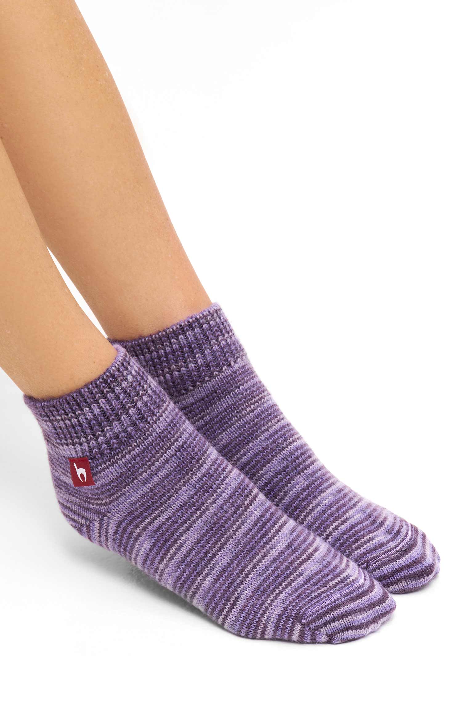 Alpaka Socken FREIZEIT | 6er Pack-violett meliert