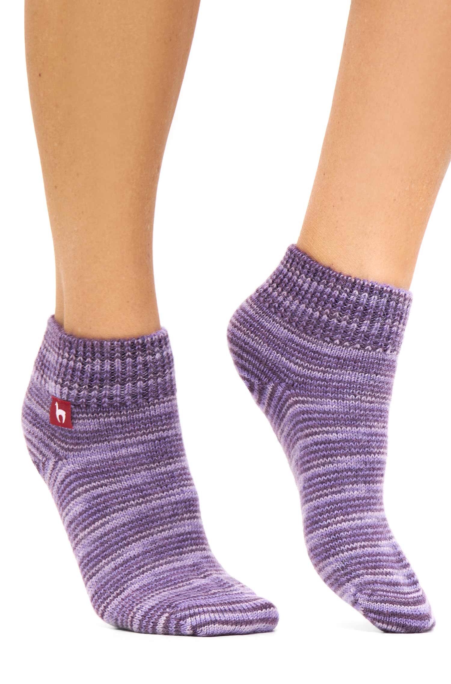 Alpaka Socken FREIZEIT | 6er Pack-violett meliert