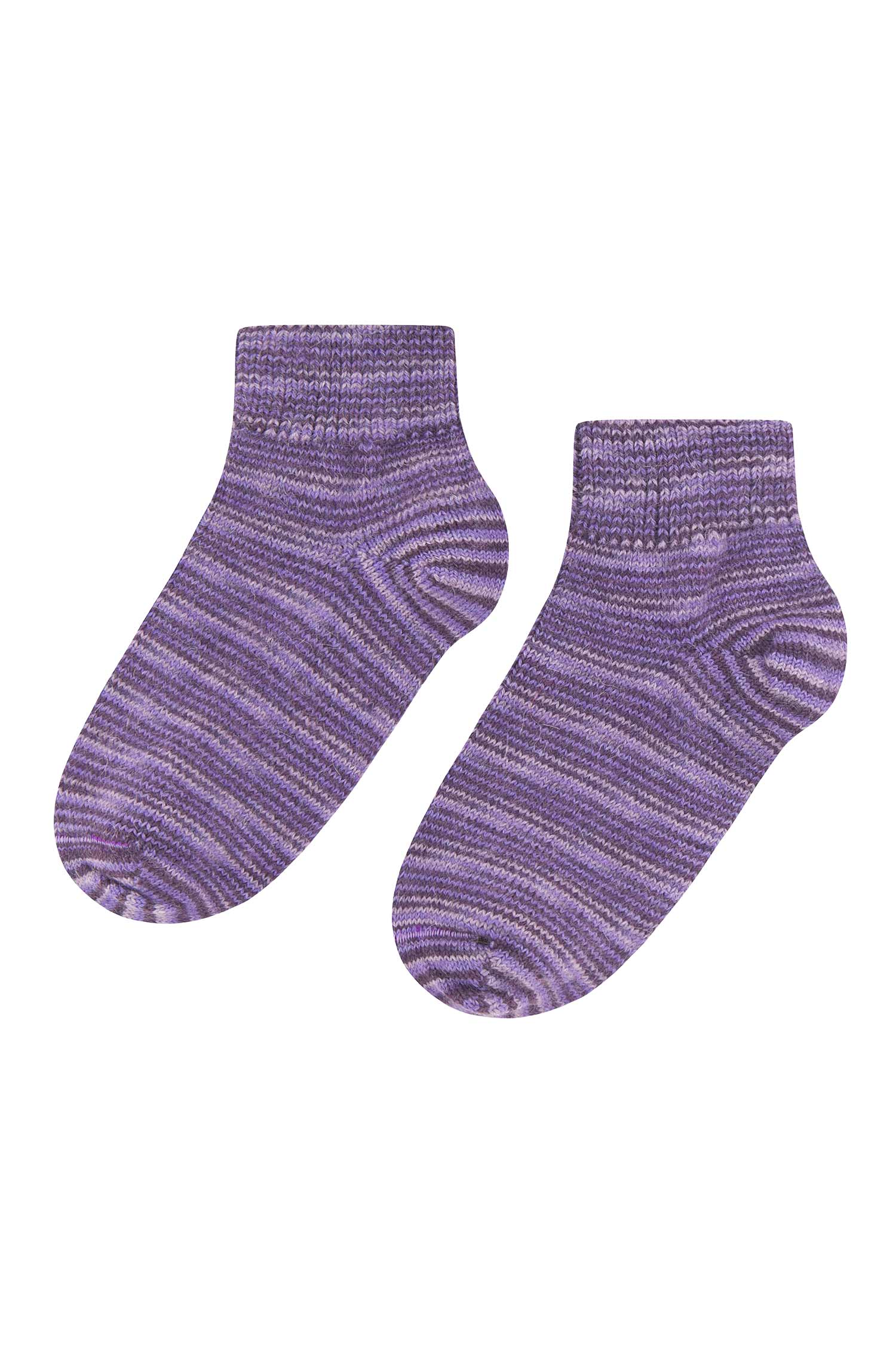 Alpaka Socken FREIZEIT | 6er Pack-violett meliert