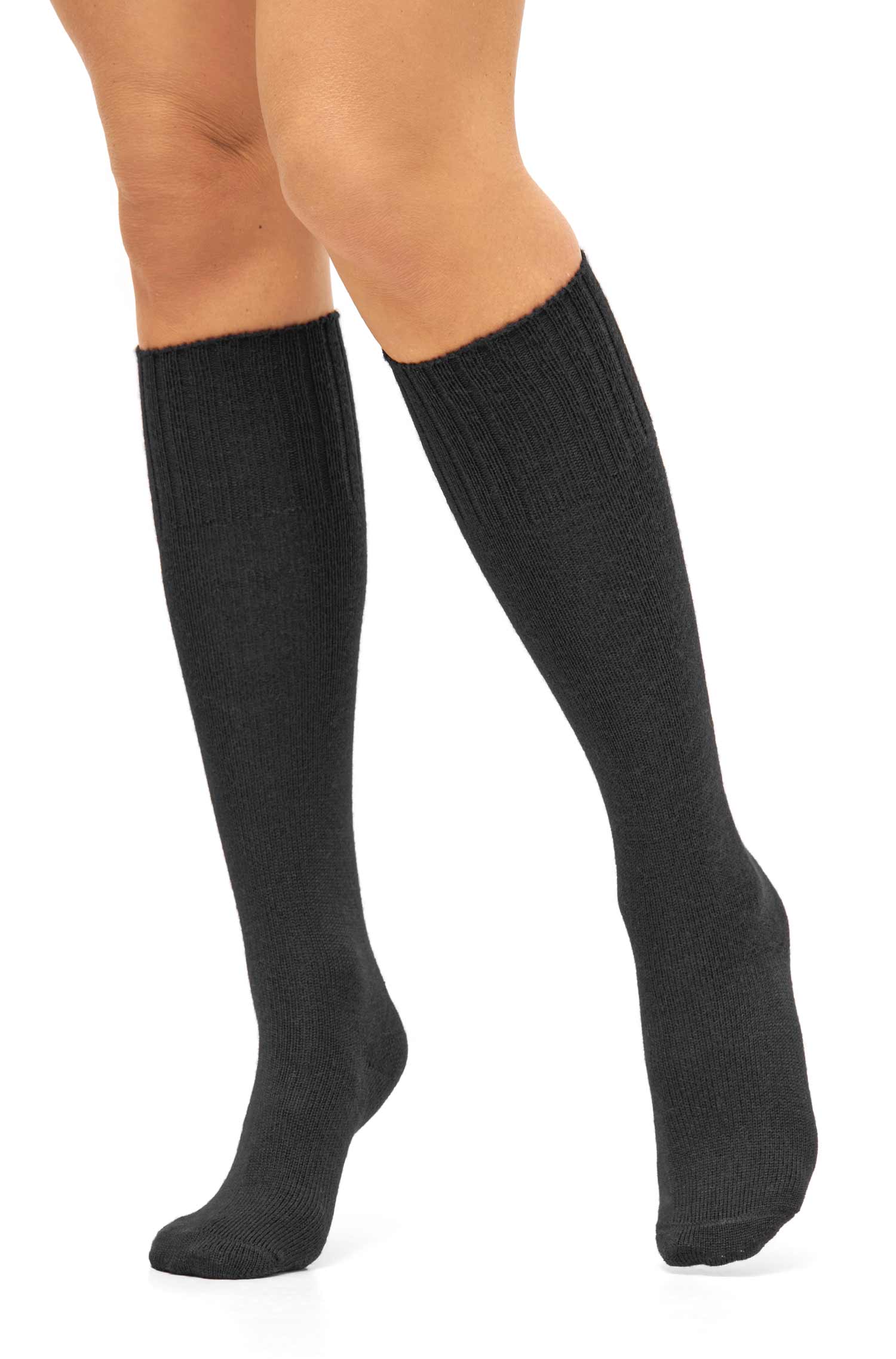 Alpaka KNIESOCKEN-schwarz