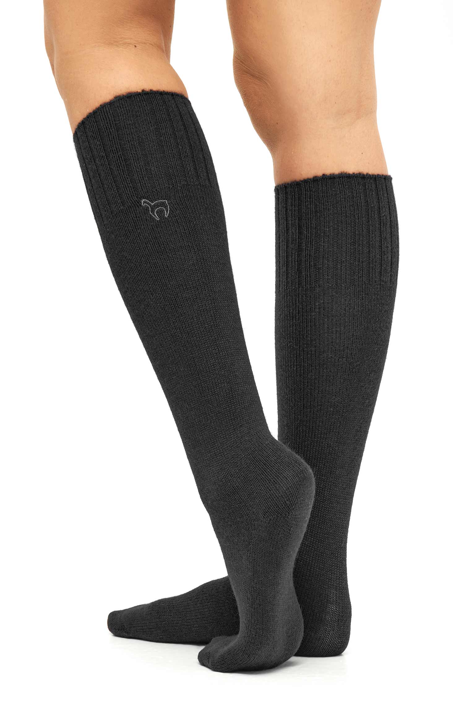 Alpaka KNIESOCKEN-schwarz
