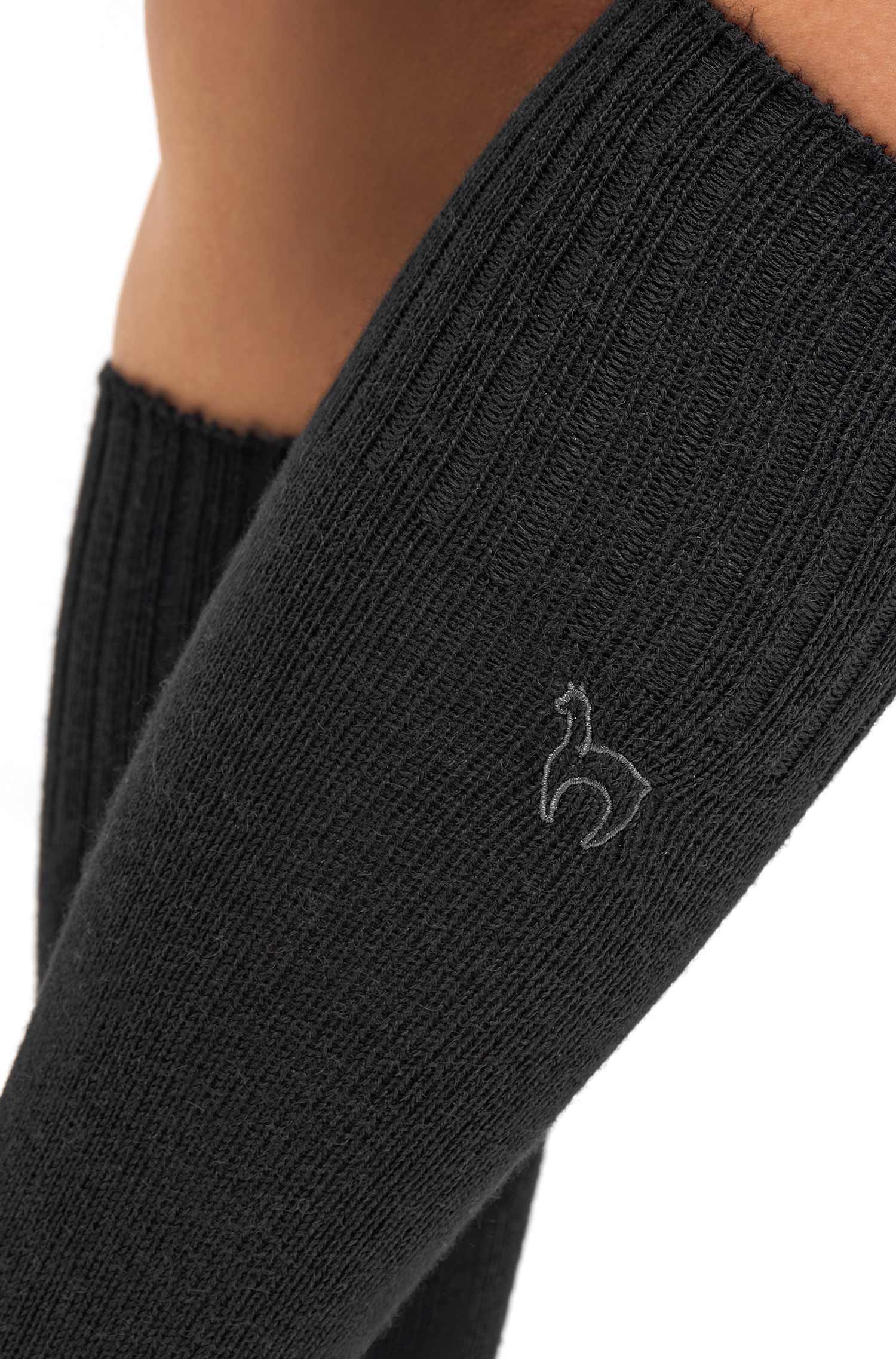Alpaka KNIESOCKEN-schwarz