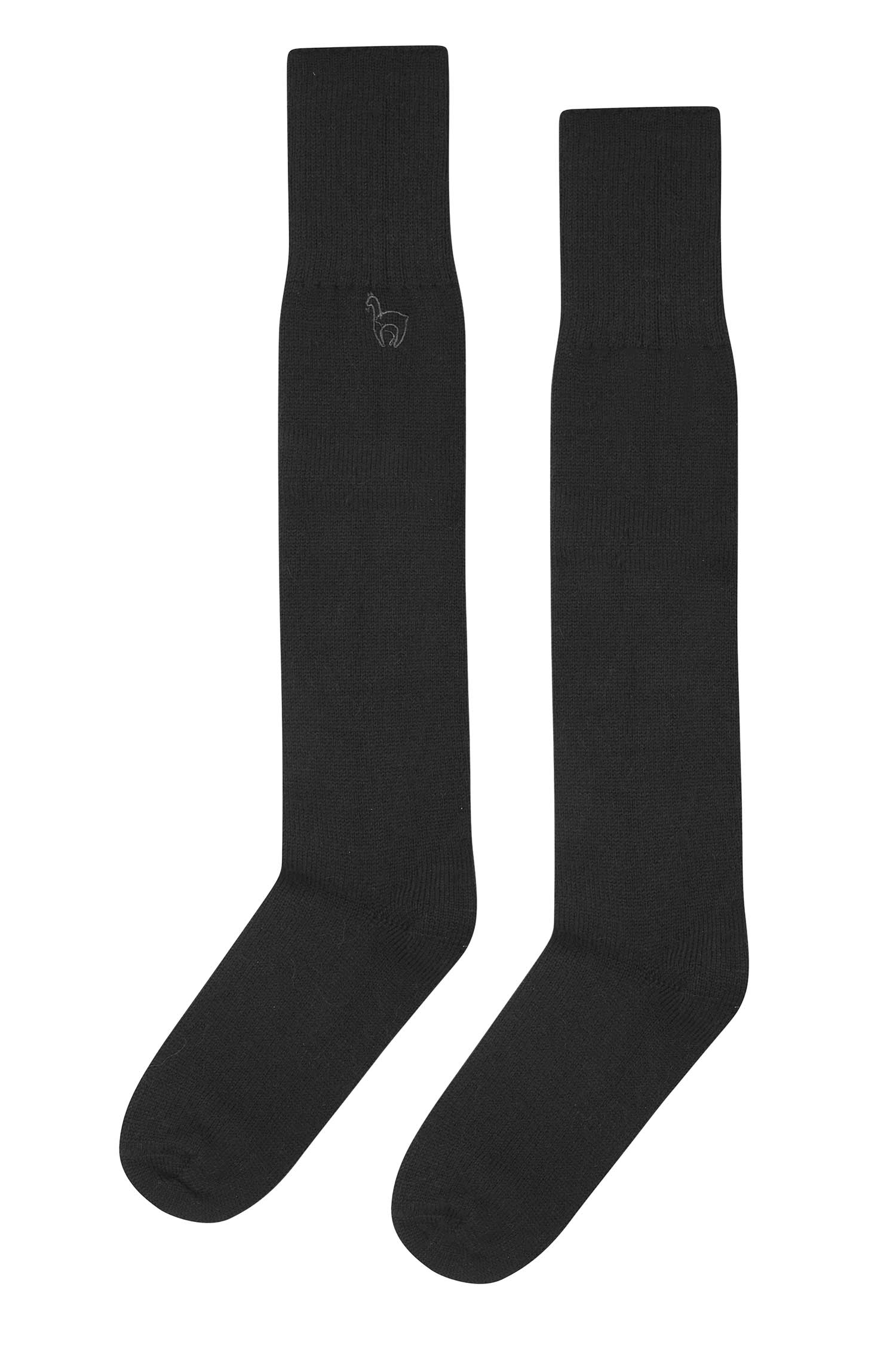 Alpaka KNIESOCKEN-schwarz
