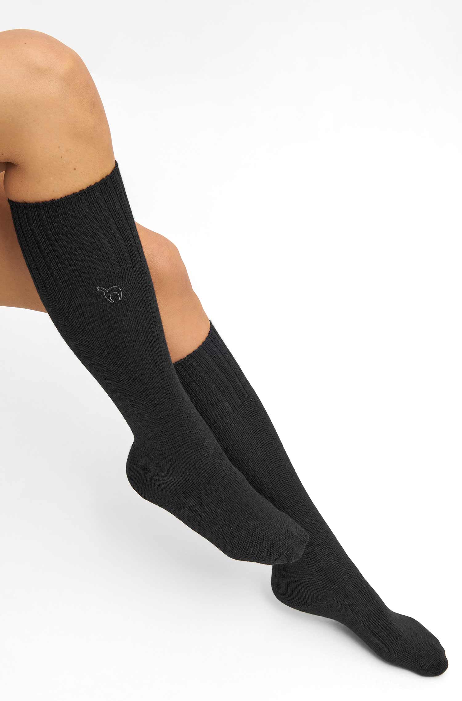 Alpaka KNIESOCKEN | 6er-Pack-schwarz