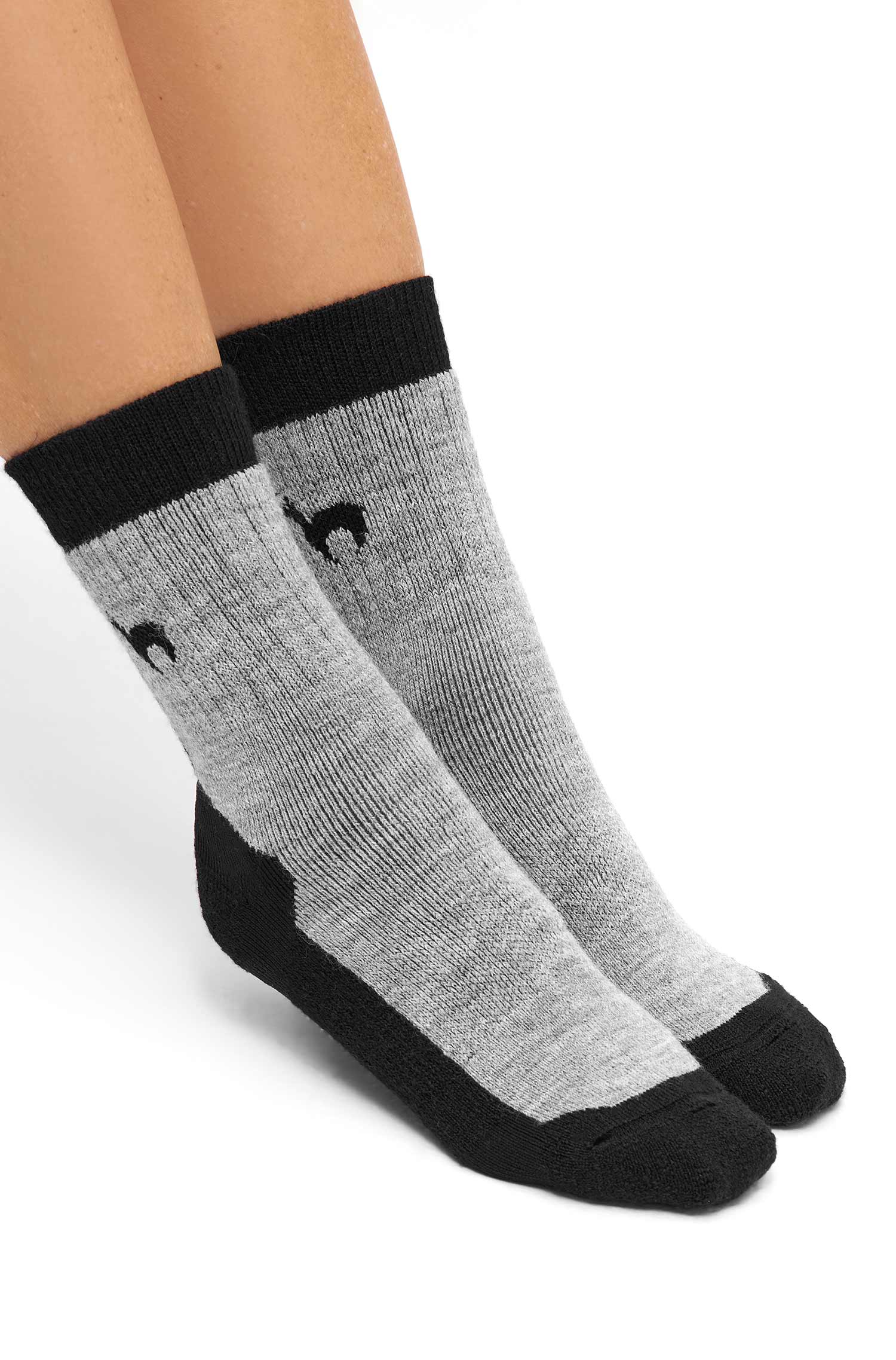Alpaka Socken TREKKING-schwarz/grau