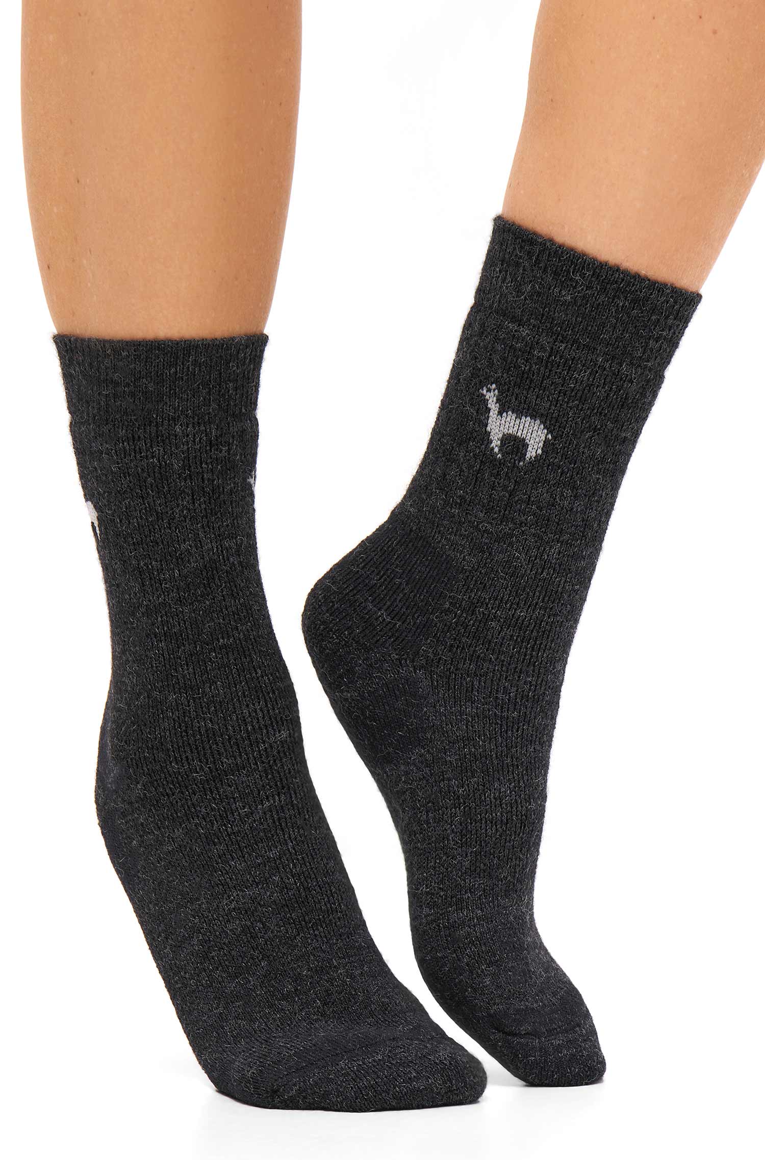 Alpaka Socken TREKKING | 6er-Pack-anthrazit