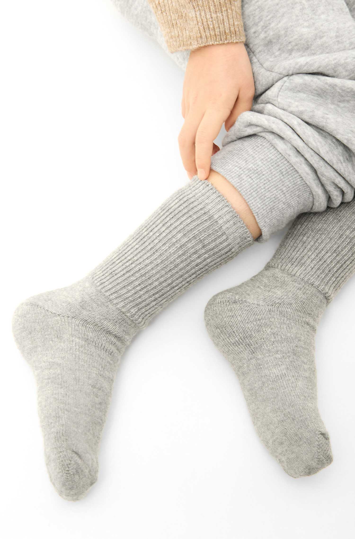 Alpaka Socken SOFT-silbergrau