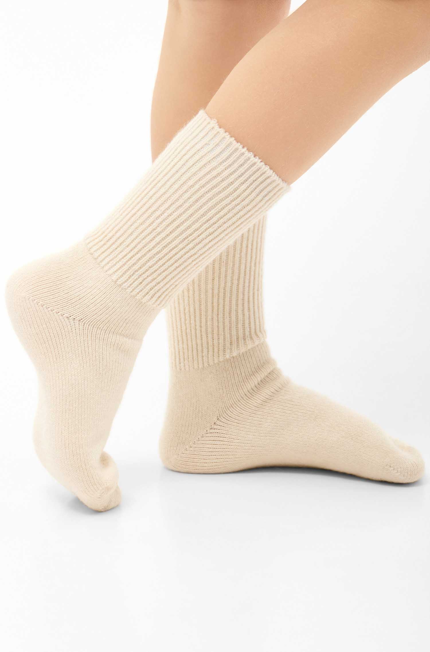 Alpaka Socken SOFT-wollweiss