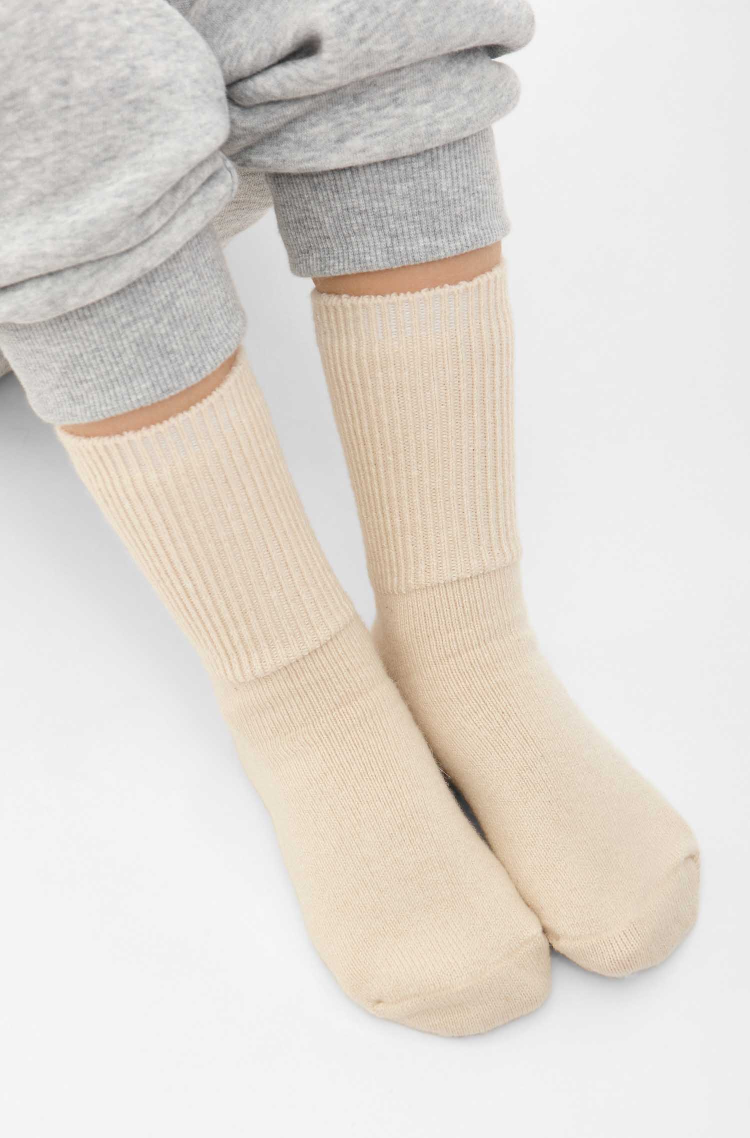 Alpaka Socken SOFT | 6er-Pack-wollweiss