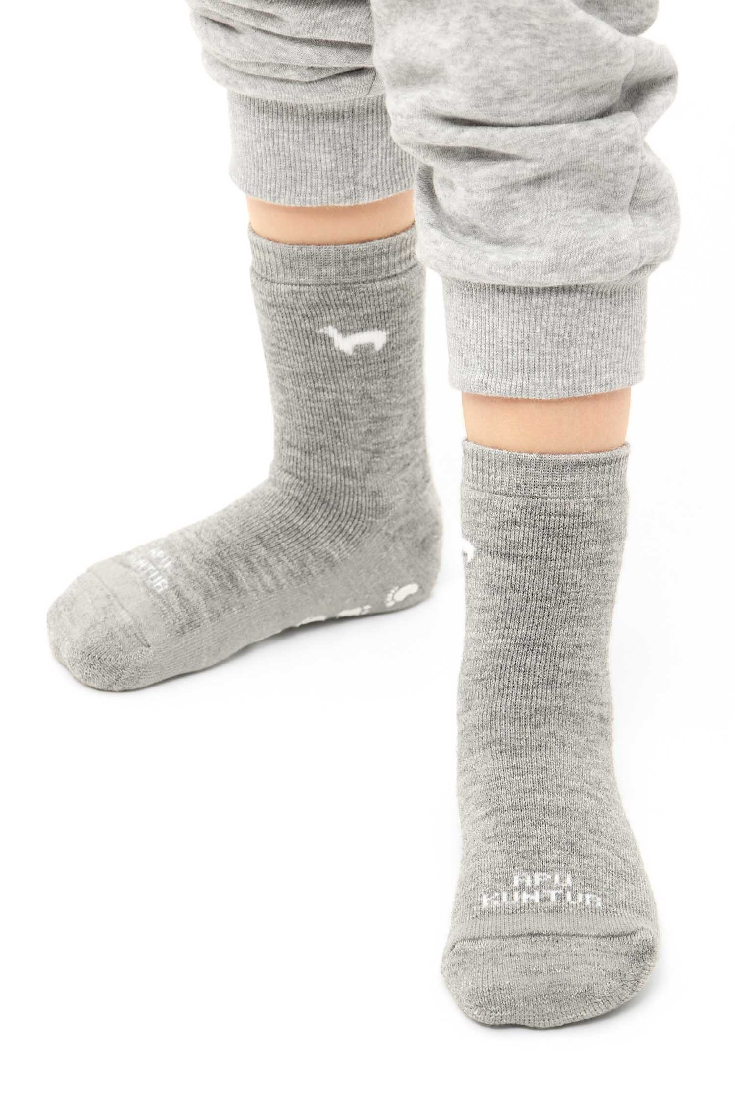 Alpaka Socken ABS-grau