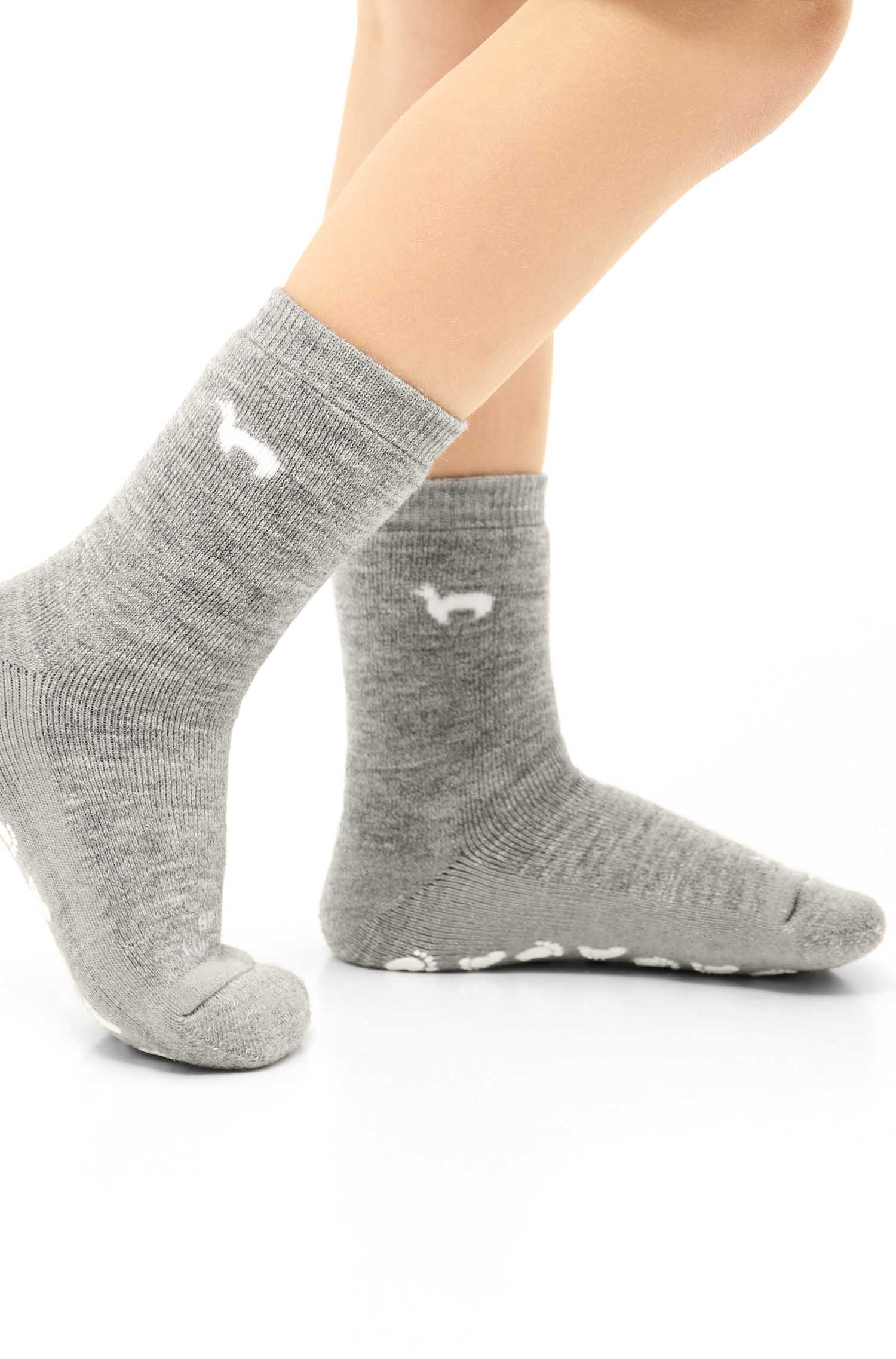 Alpaka Socken ABS-grau