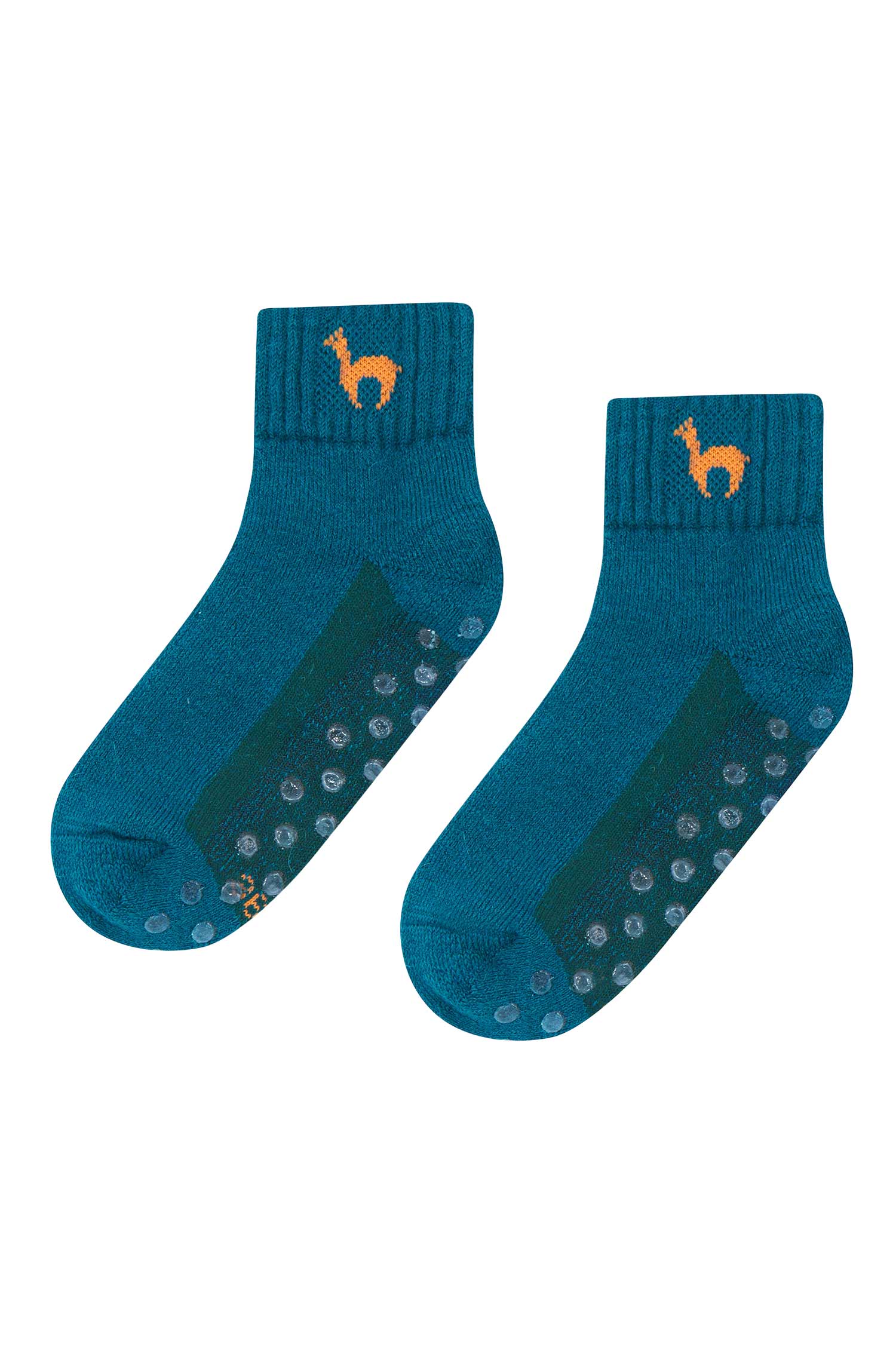 Alpaka Socken ABS kurz | 6er-Pack-petrol