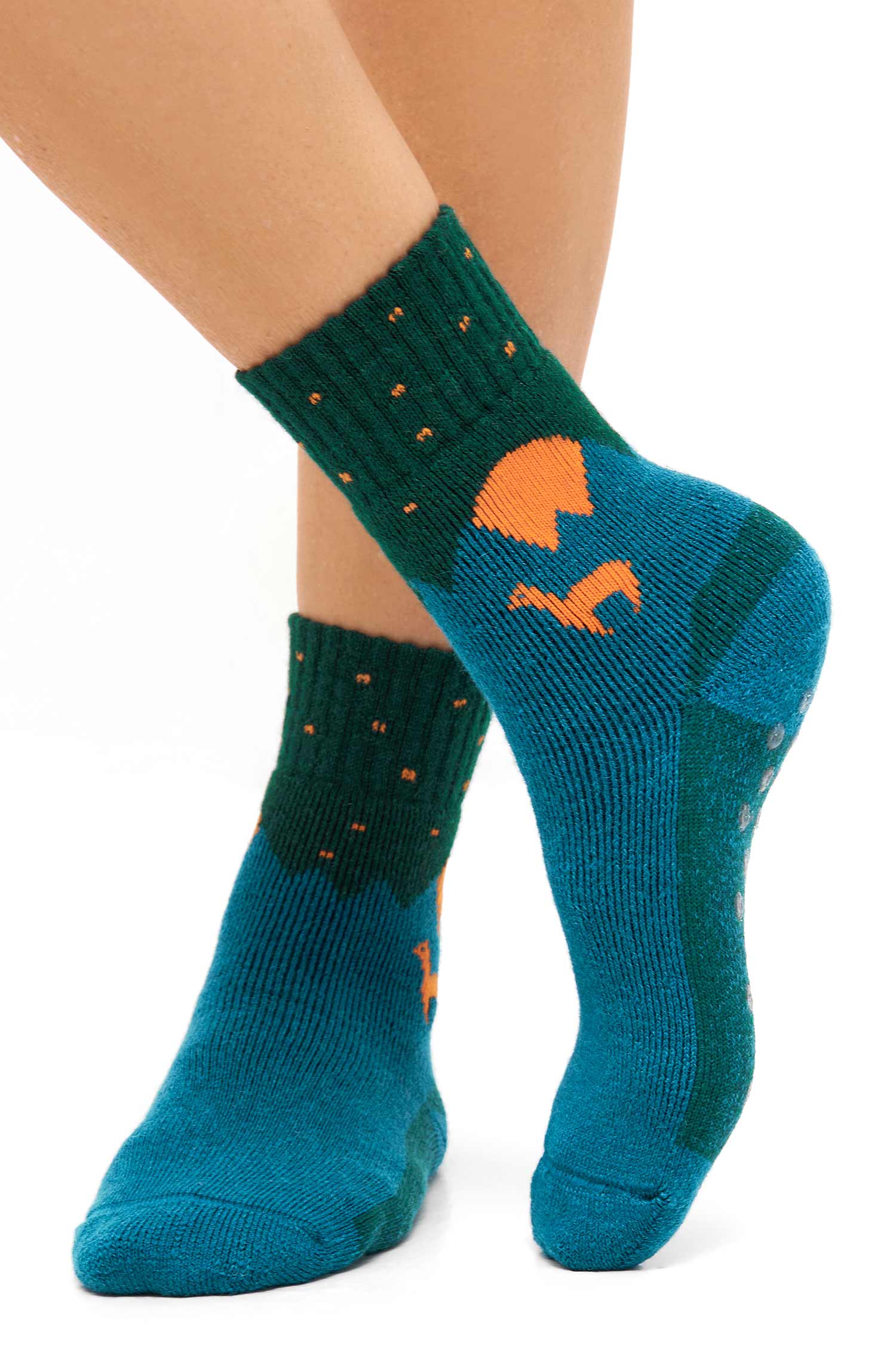 Alpaka Socken ABS | 6er-Pack-petrol