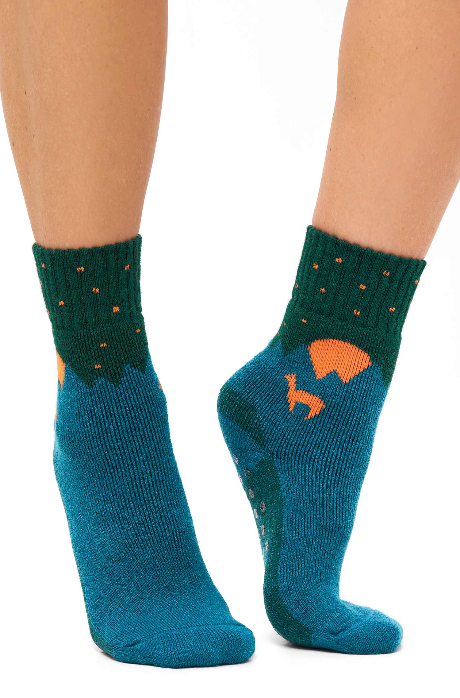 Alpaka Socken ABS | 6er-Pack-petrol