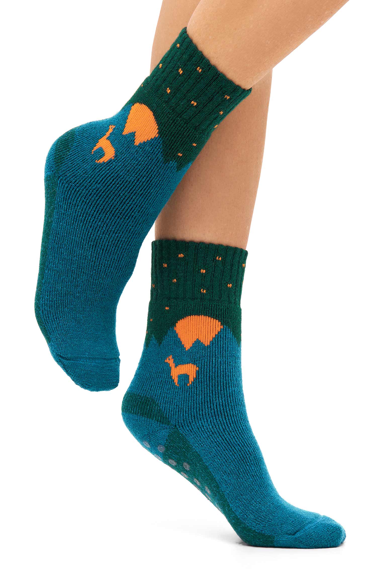 Alpaka Socken ABS | 6er-Pack-petrol