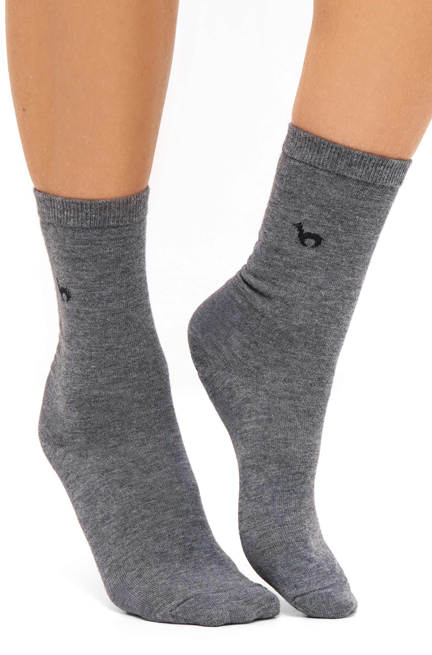 Alpaka Socken BUSINESS | 6er-Pack-grau