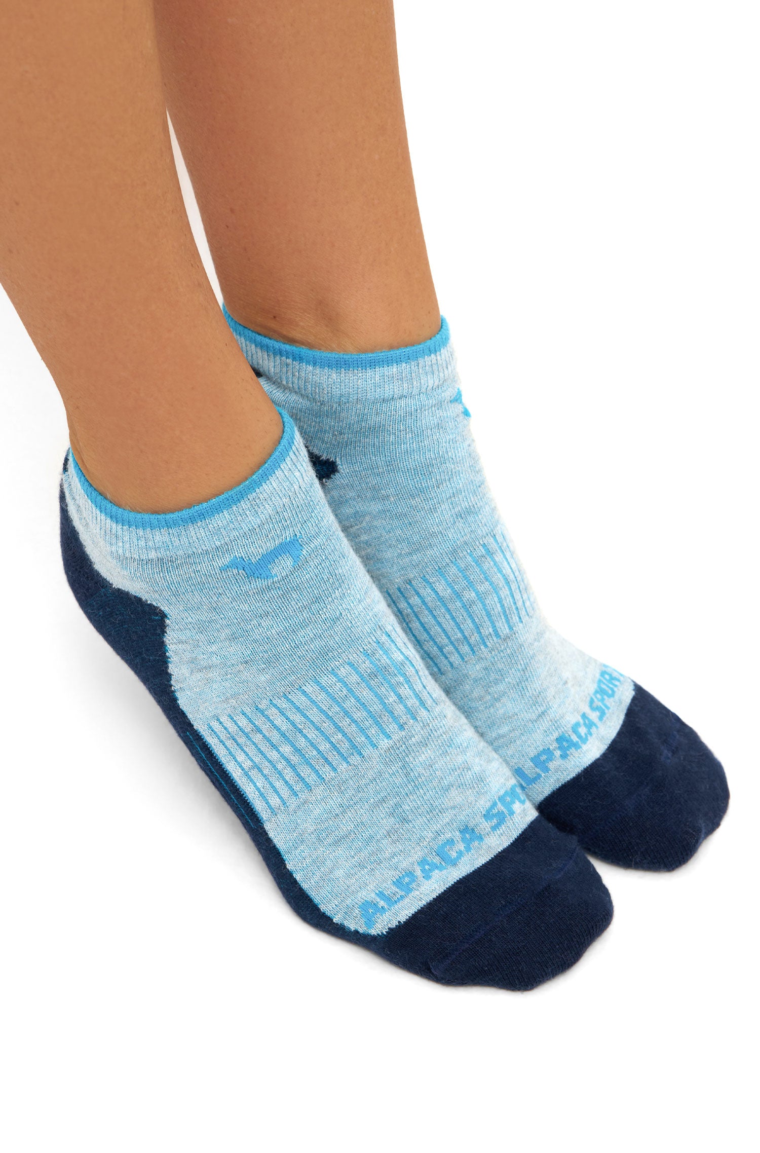 Alpaka Socken SNEAKER-navy/türkis