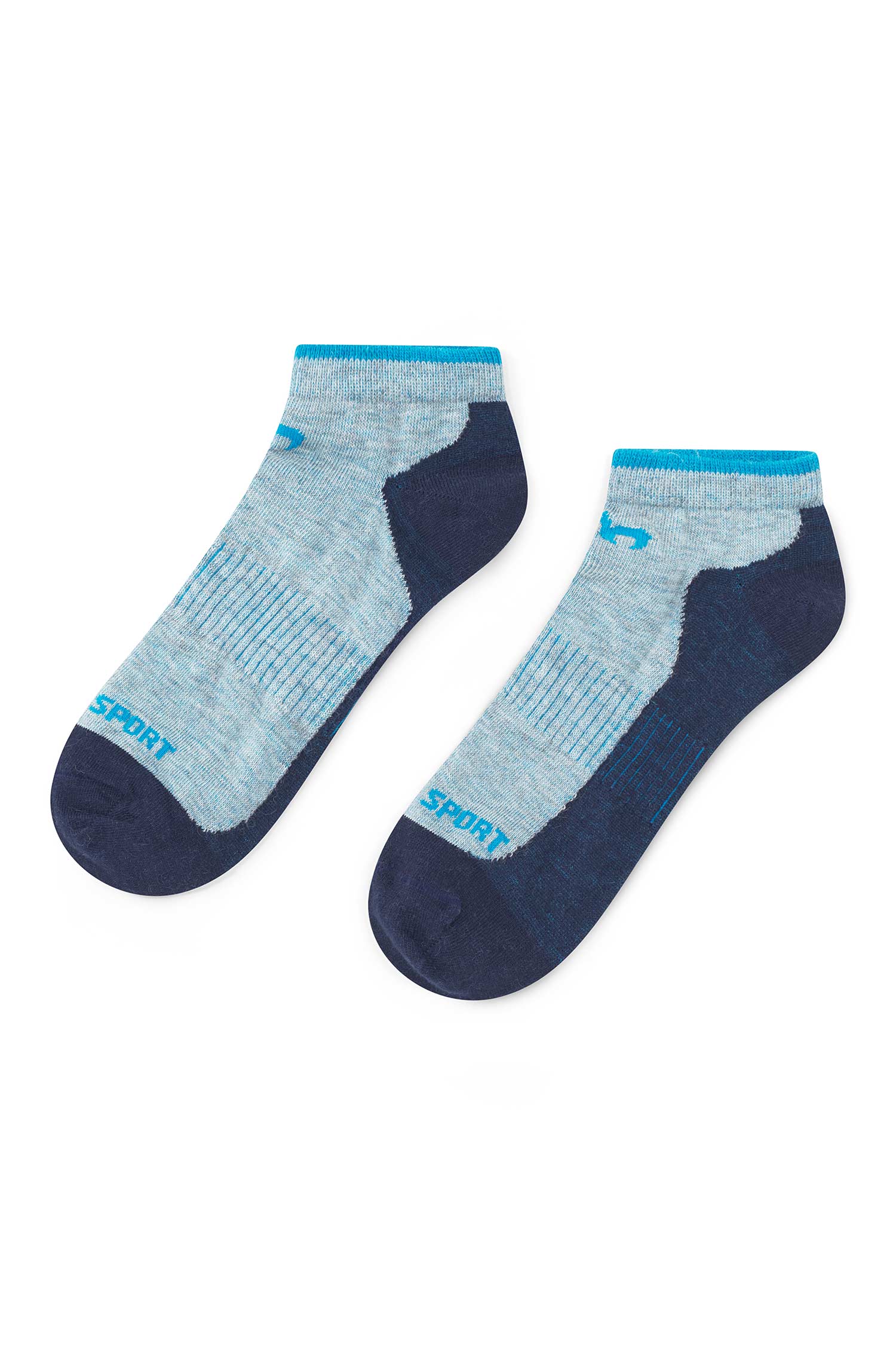 Alpaka Socken SNEAKER-navy/türkis