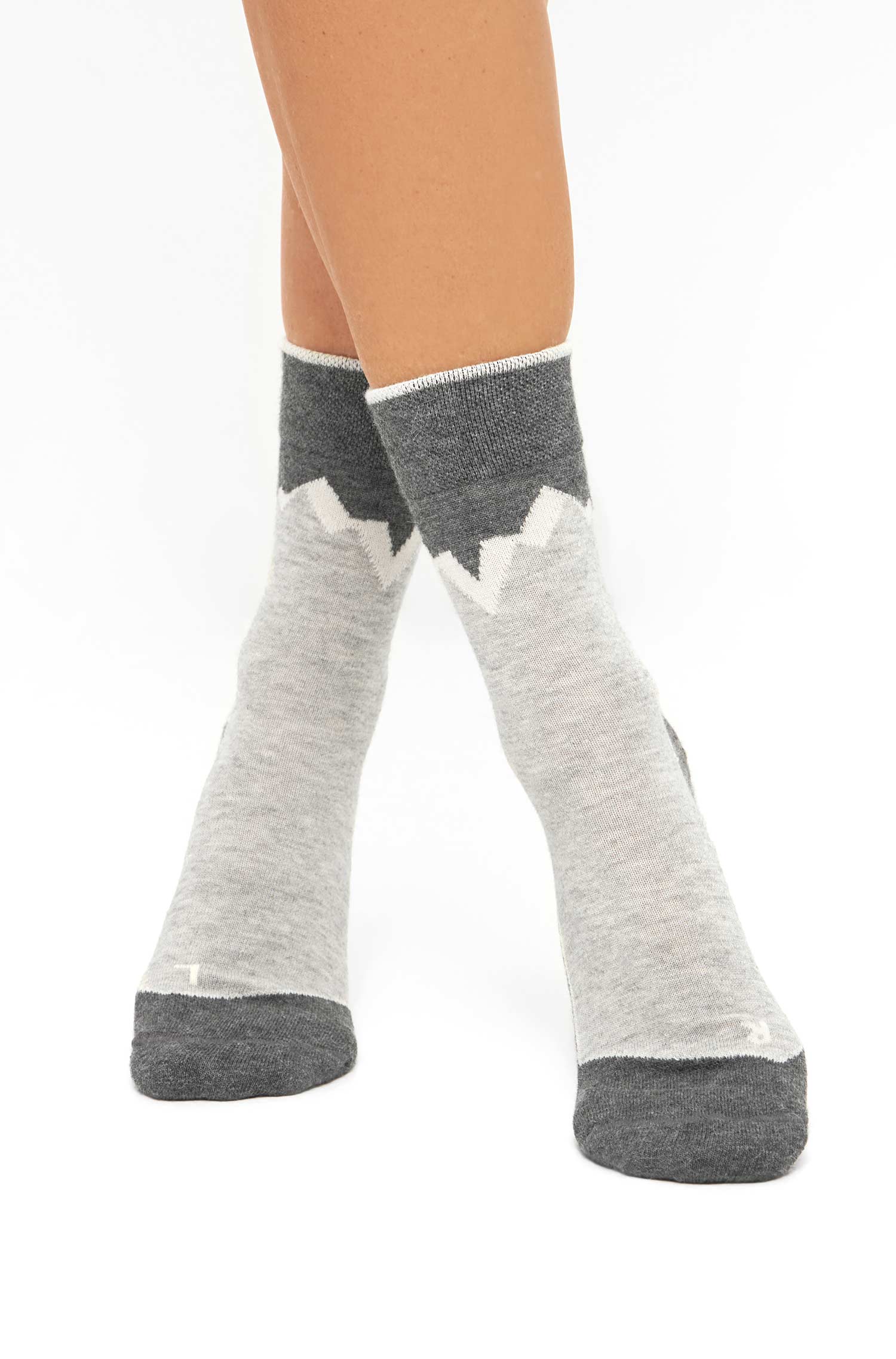 Alpaka WANDERSOCKEN | 6er-Pack-grau/silber