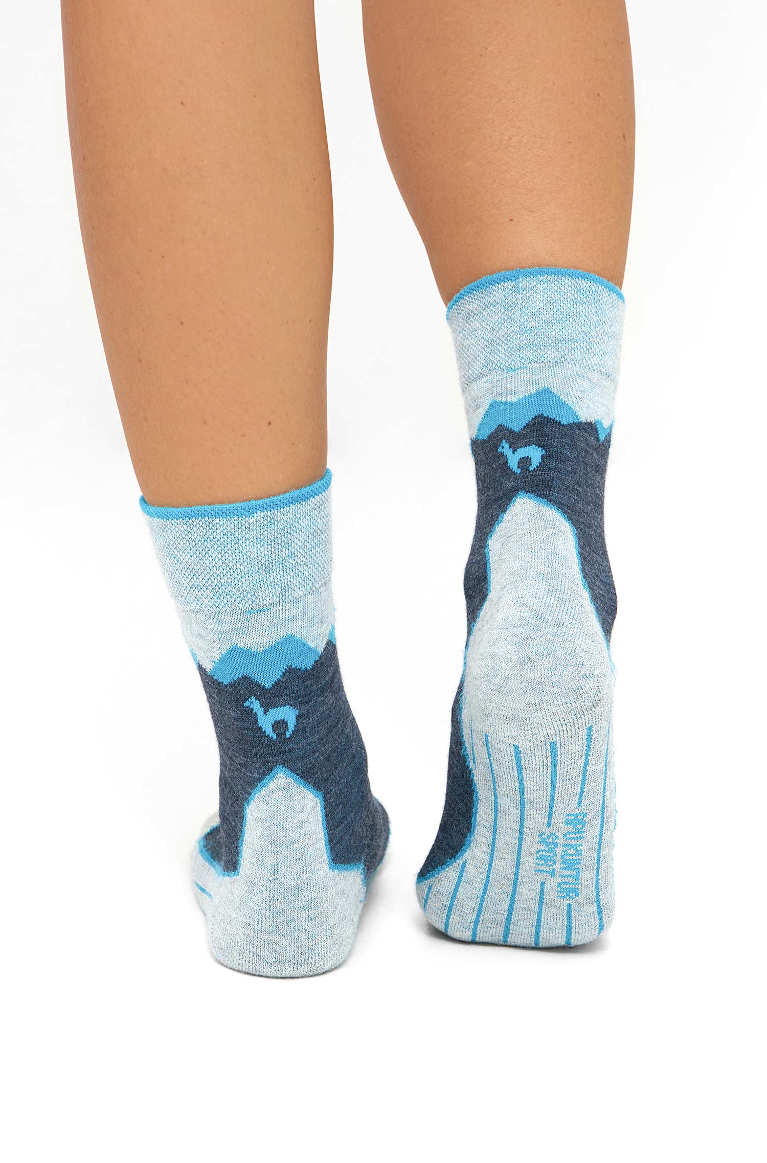 Alpaka WANDERSOCKEN | 6er-Pack-navy/türkis