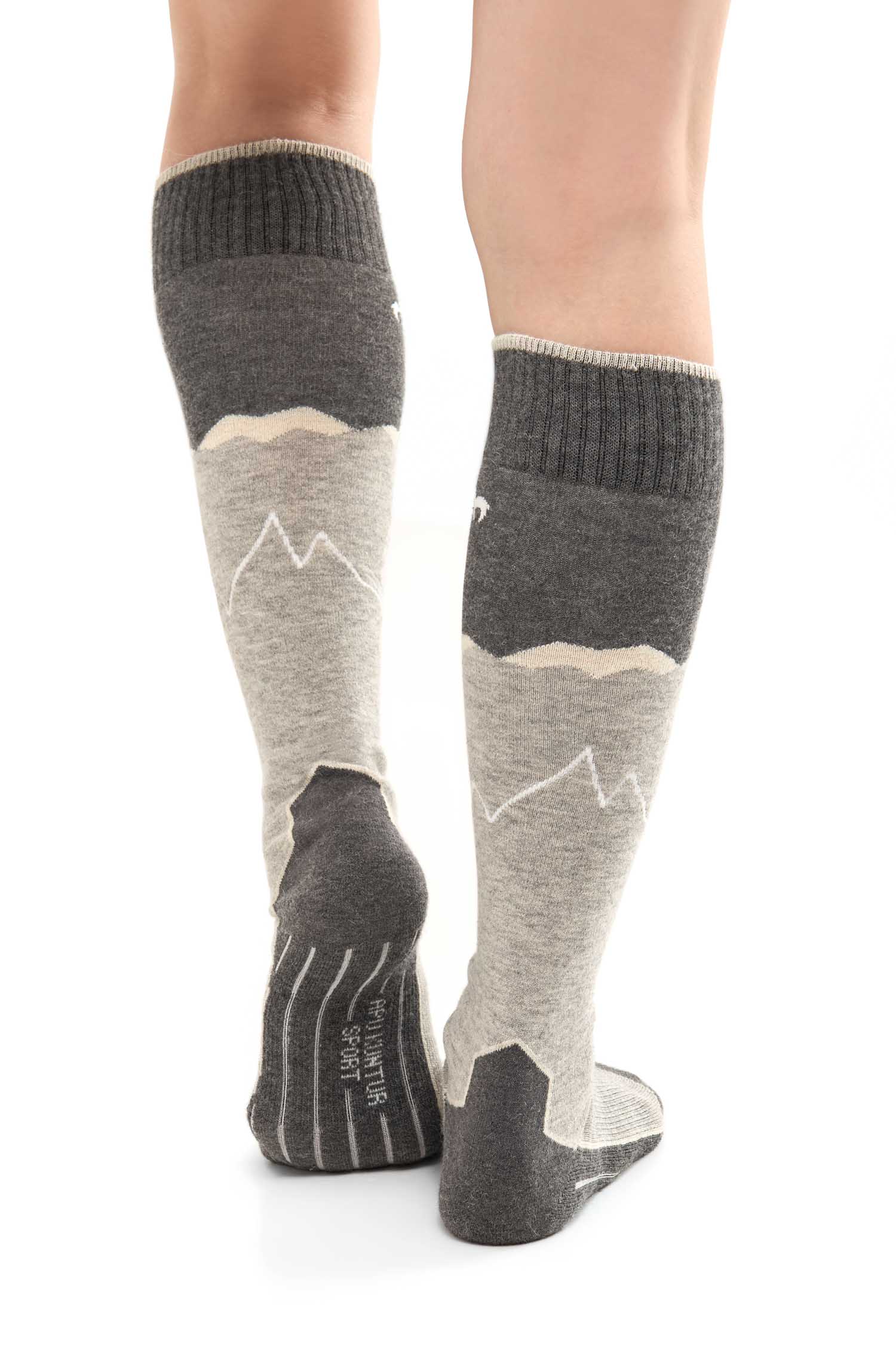 Alpaka Socken SKI & SPORT | 6er-Pack-grau/silber
