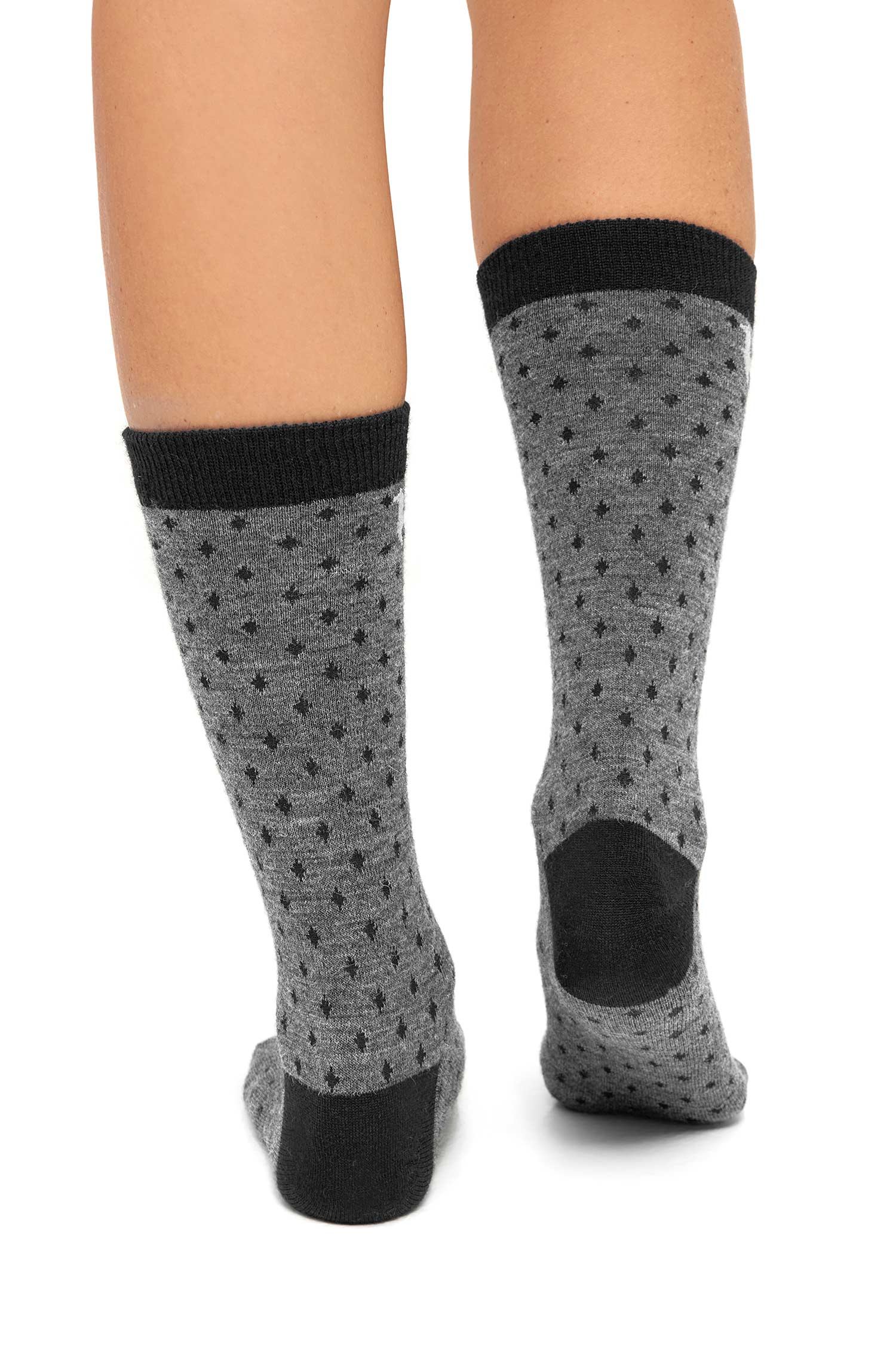 Alpaka Socken DOTTED | 6er-Pack-anthrazit
