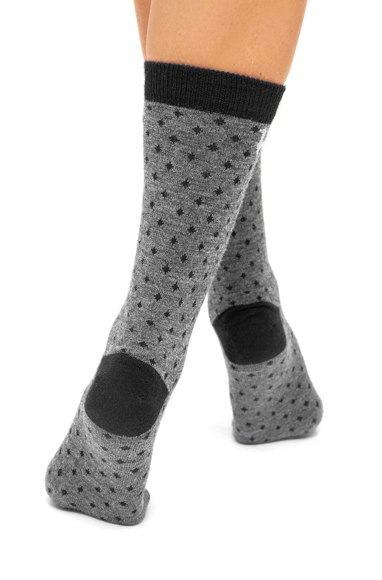 Alpaka Socken DOTTED | 6er-Pack-anthrazit