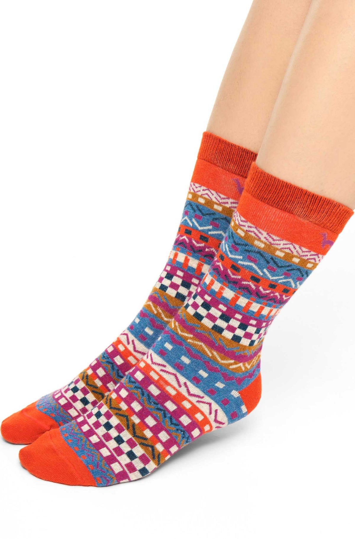 Alpaka Socken CALEIDO-mehrfarbig