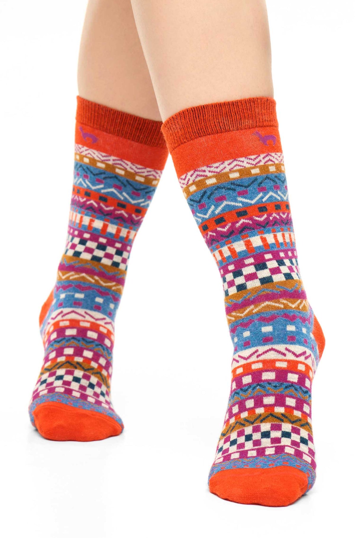 Alpaka Socken CALEIDO-mehrfarbig