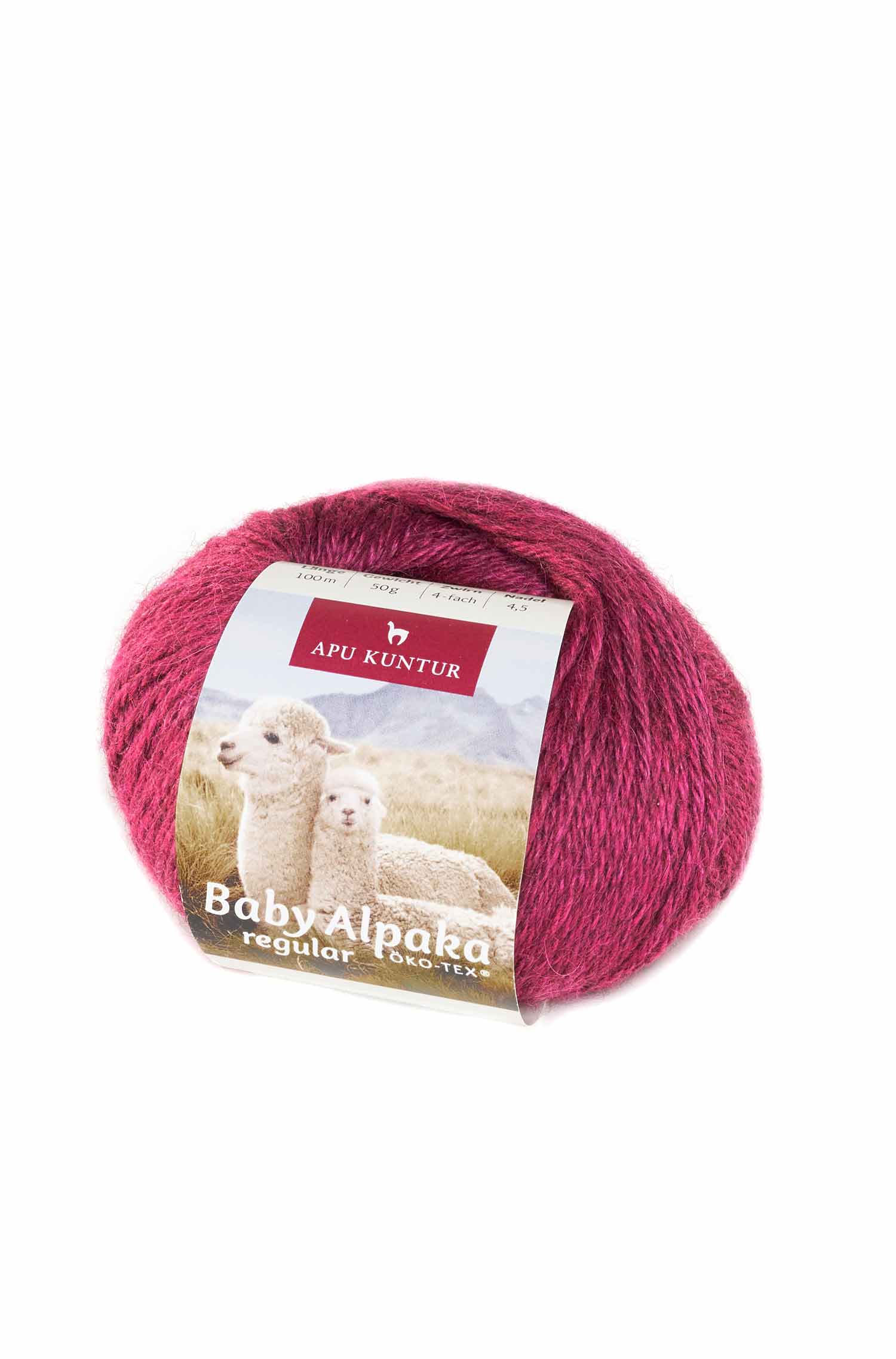 Baby Alpaka Wolle PURE | 50g-himbeere melange