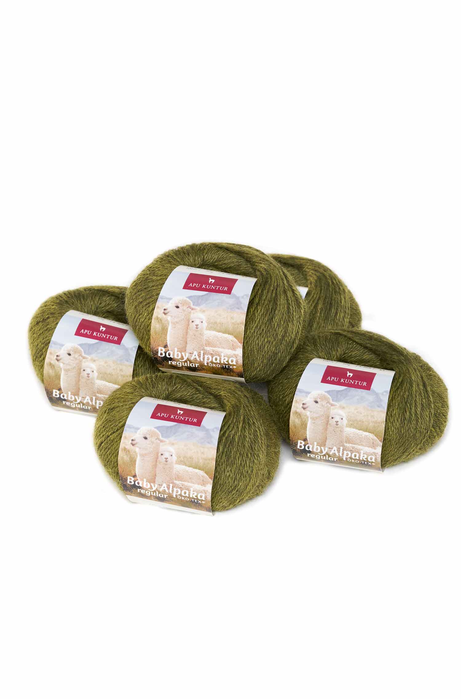Alpaka Wolle BABY ALPACA | 5×50g-avocado melange
