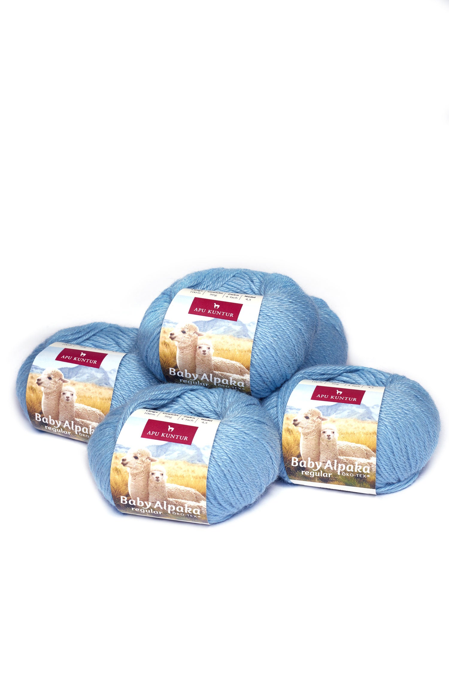 Alpaka Wolle BABY ALPACA | 5×50g-eisblau