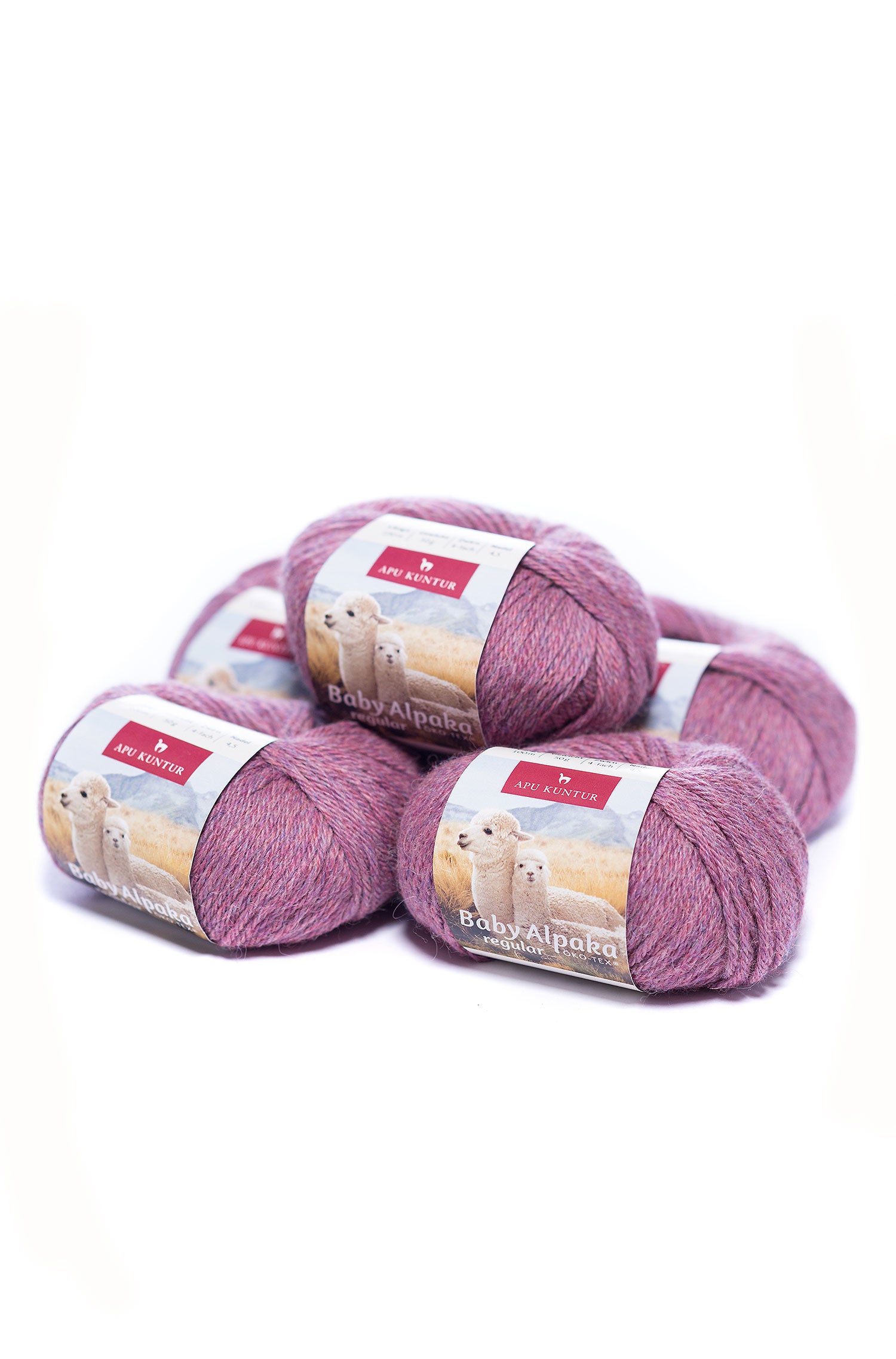 Alpaka Wolle BABY ALPACA | 5×50g-flieder melange