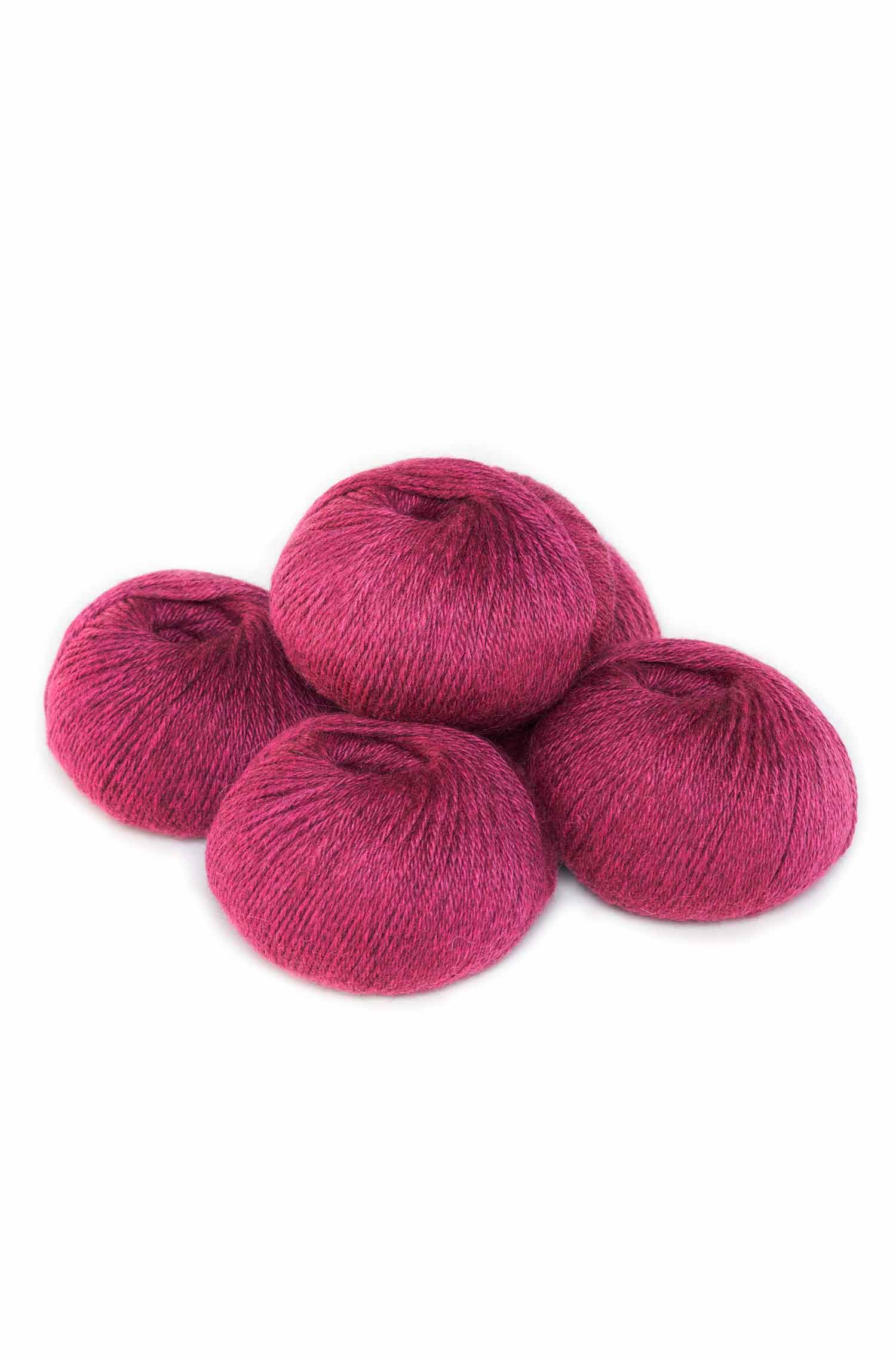 Alpaka Wolle BABY ALPACA | 5×50g-himbeere melange