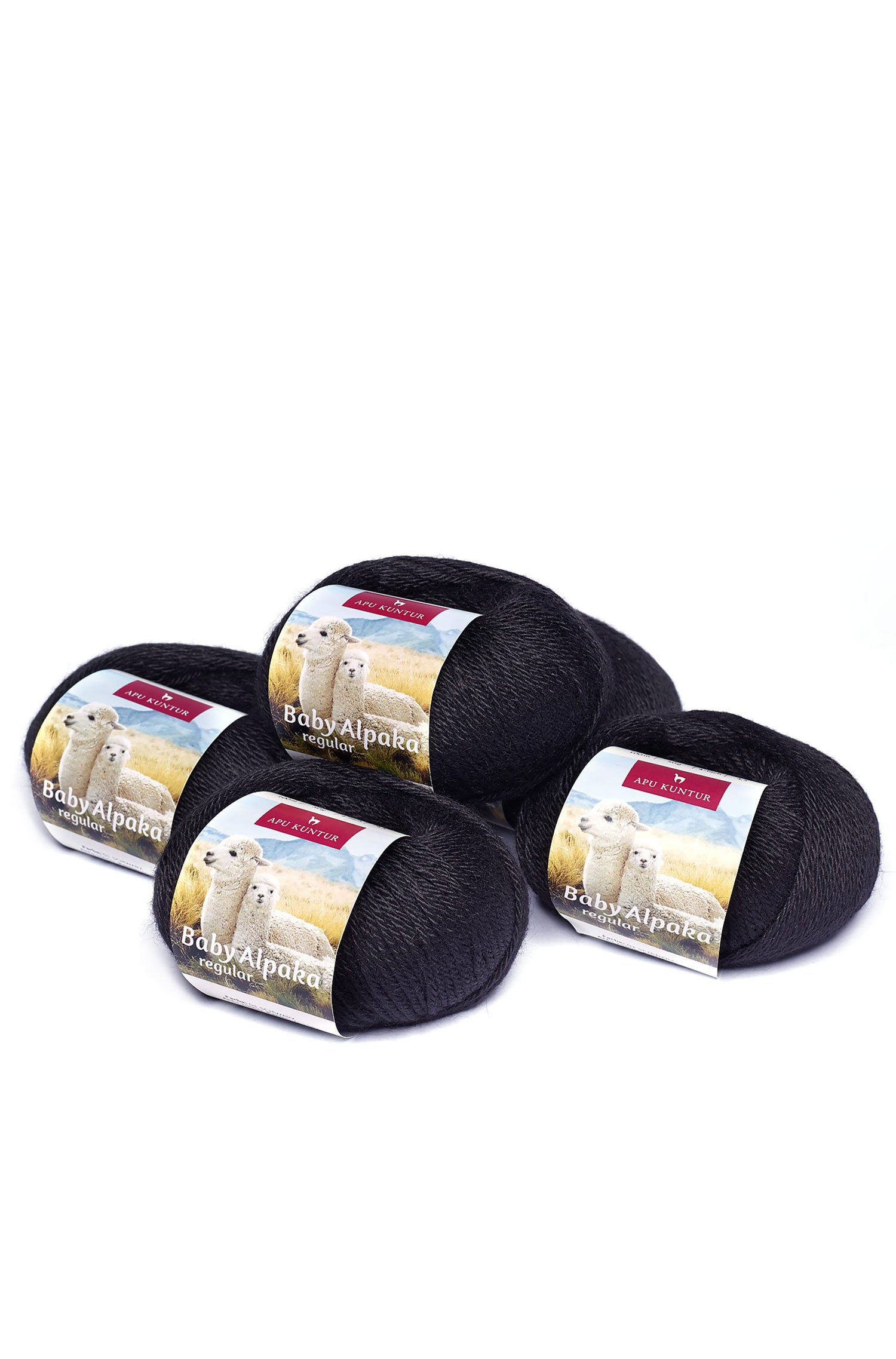 Alpaka Wolle BABY ALPACA | 5×50g-schwarz